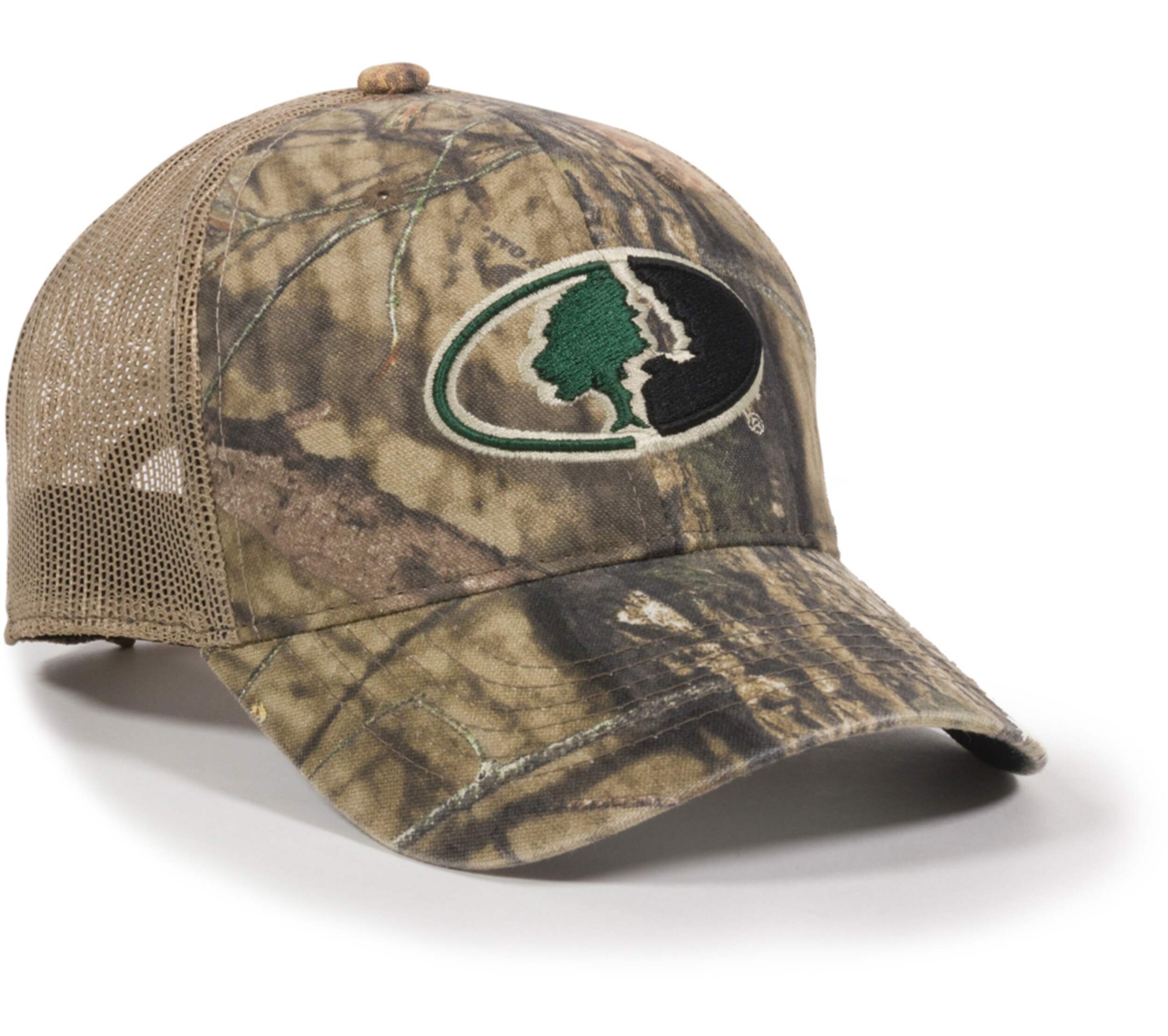 Mossy Oak Country Hunting Mesh Back Baseball CaP with Logo, Tan Camo