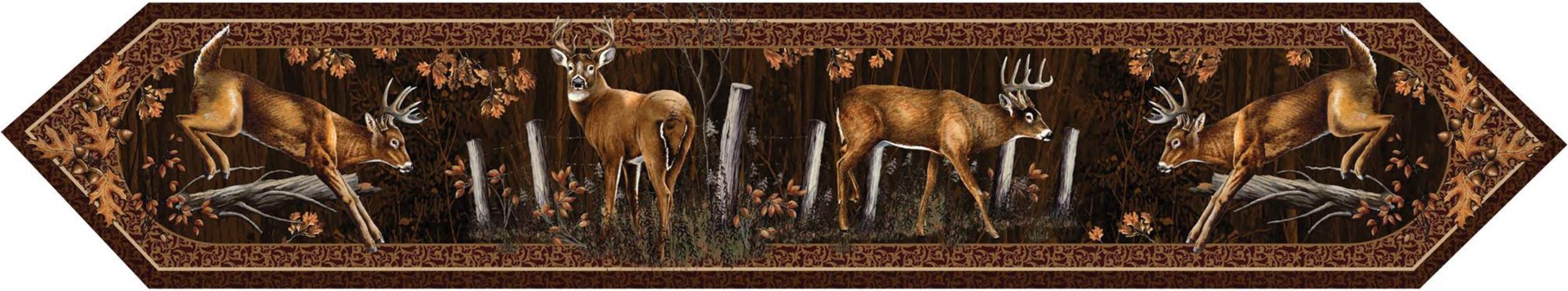 Deer Table Runner, 71 x 13-in