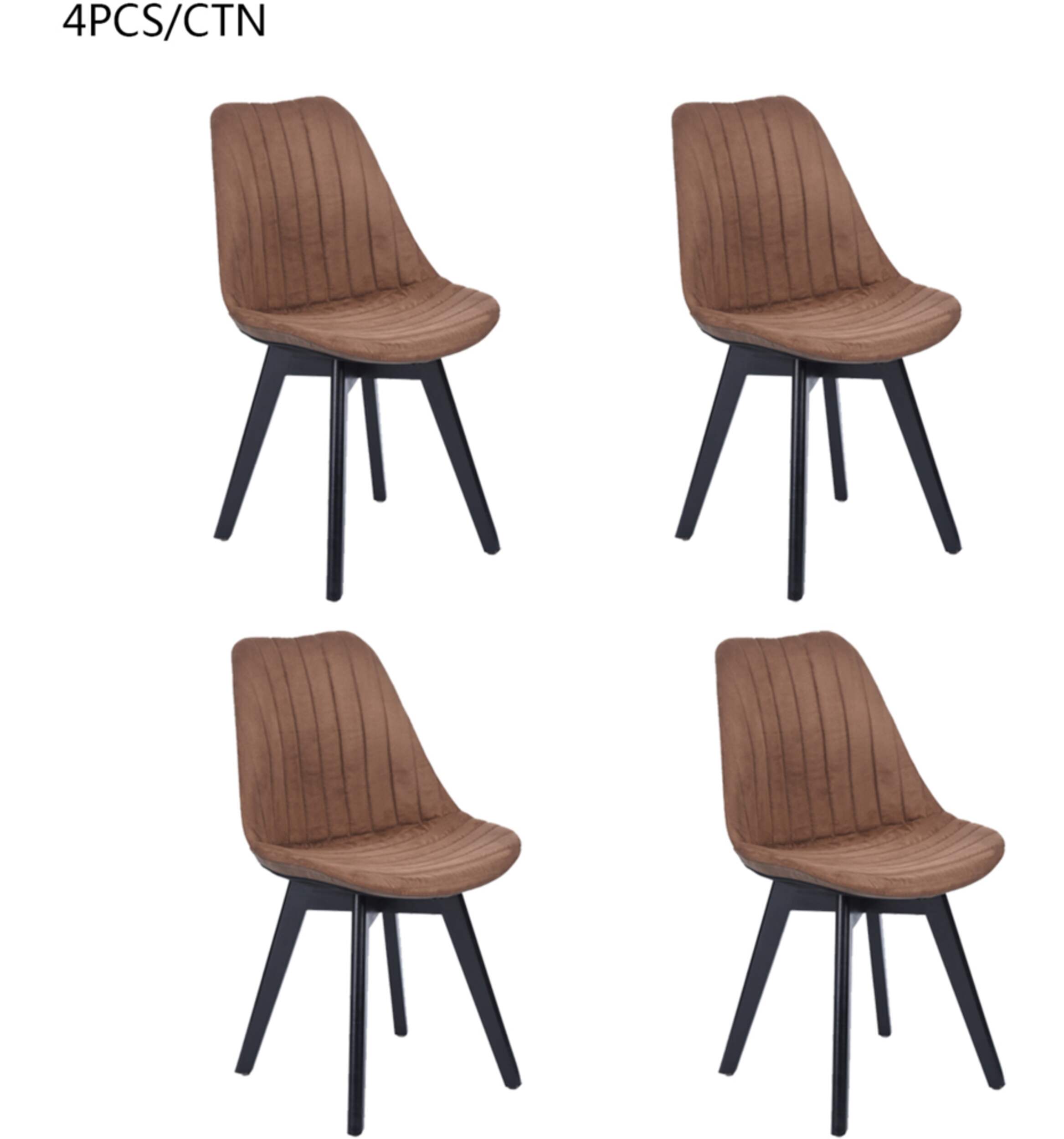 39F Frankfurt Suede Dining Chair Set, 4-pc