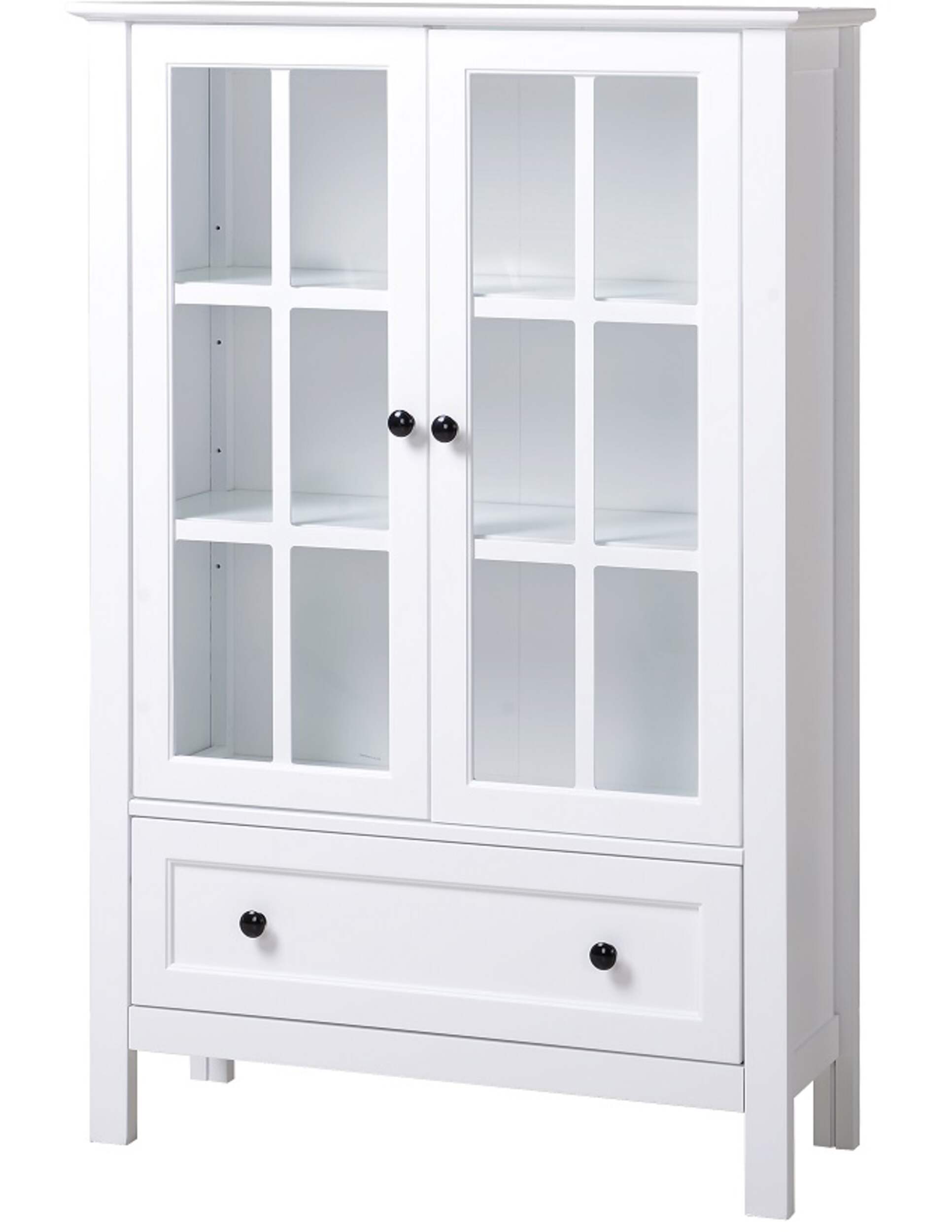 Homestar Miranda 2-Door Glass Cabinet, White