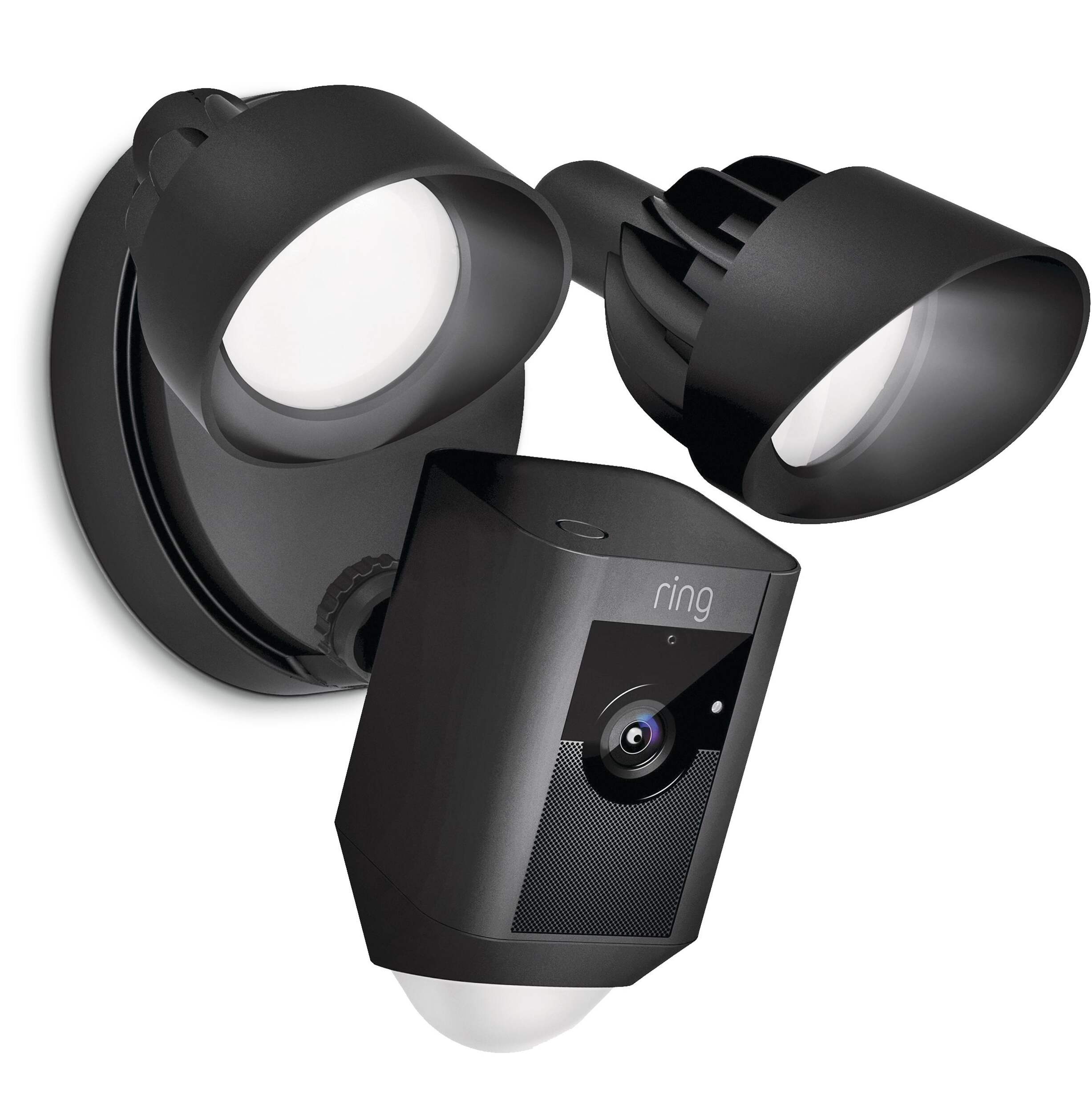 Ring Floodlight Motion-Activated Outdoor Security Camera, Black