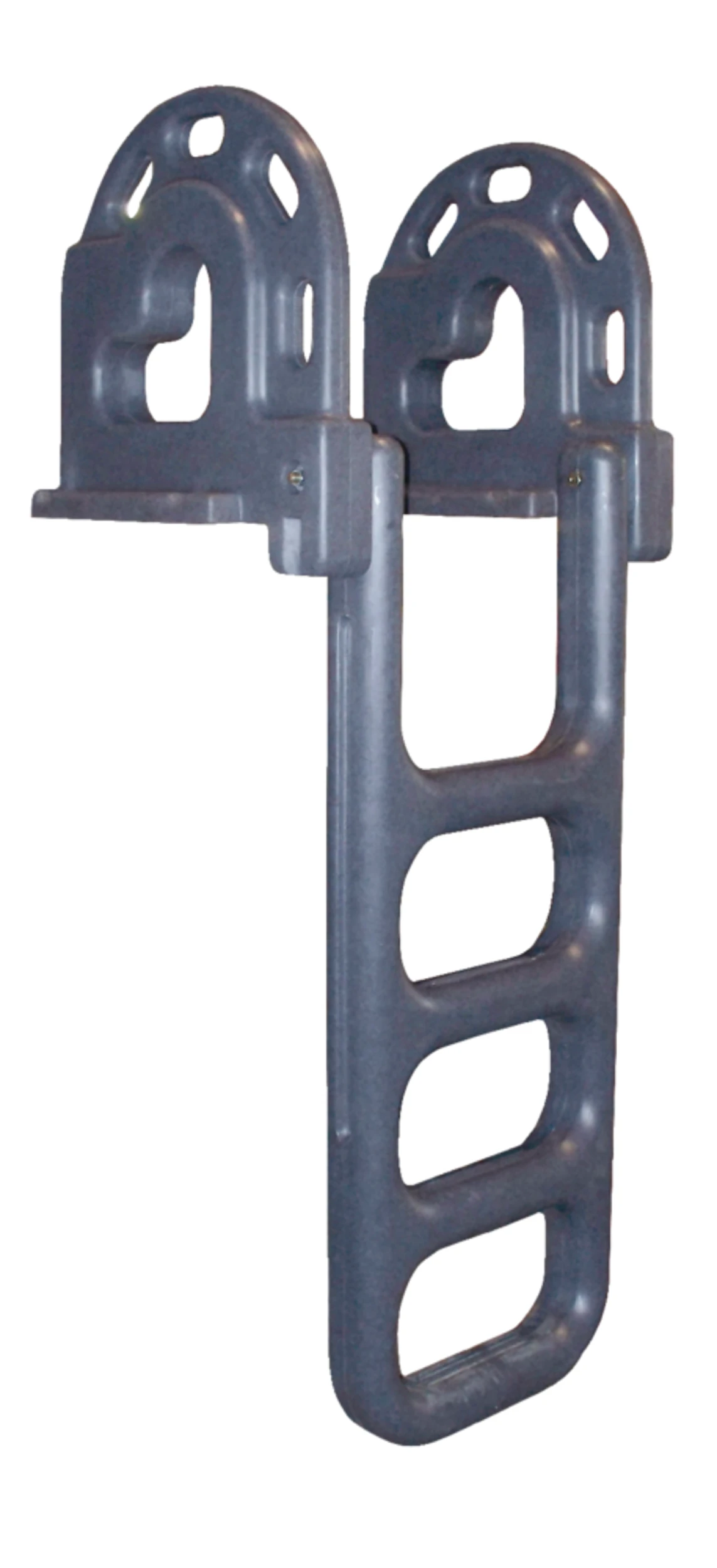 Dock Edge 4-Step Roto-Moulded Flip-Up Boat Ladder, Grey