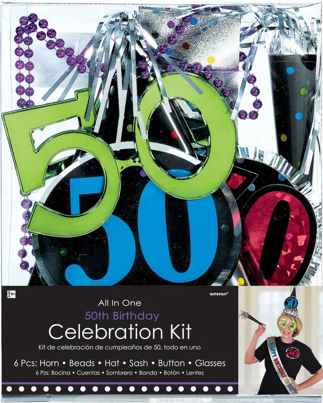 50th Birthday Accessory Kit, 6-pcs