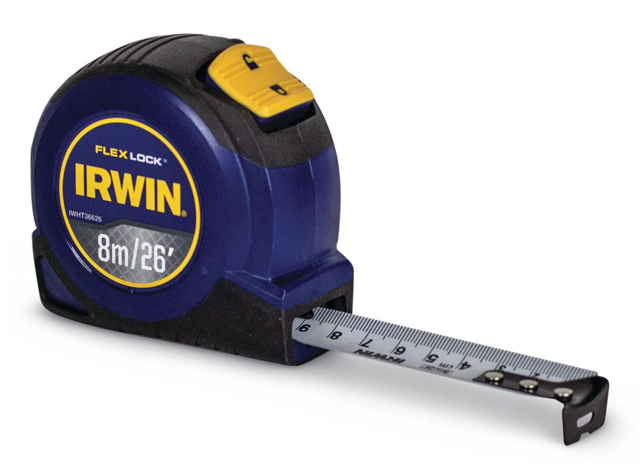 IRWIN IWHT36626 Flex Lock Tape Measure, 26-ft