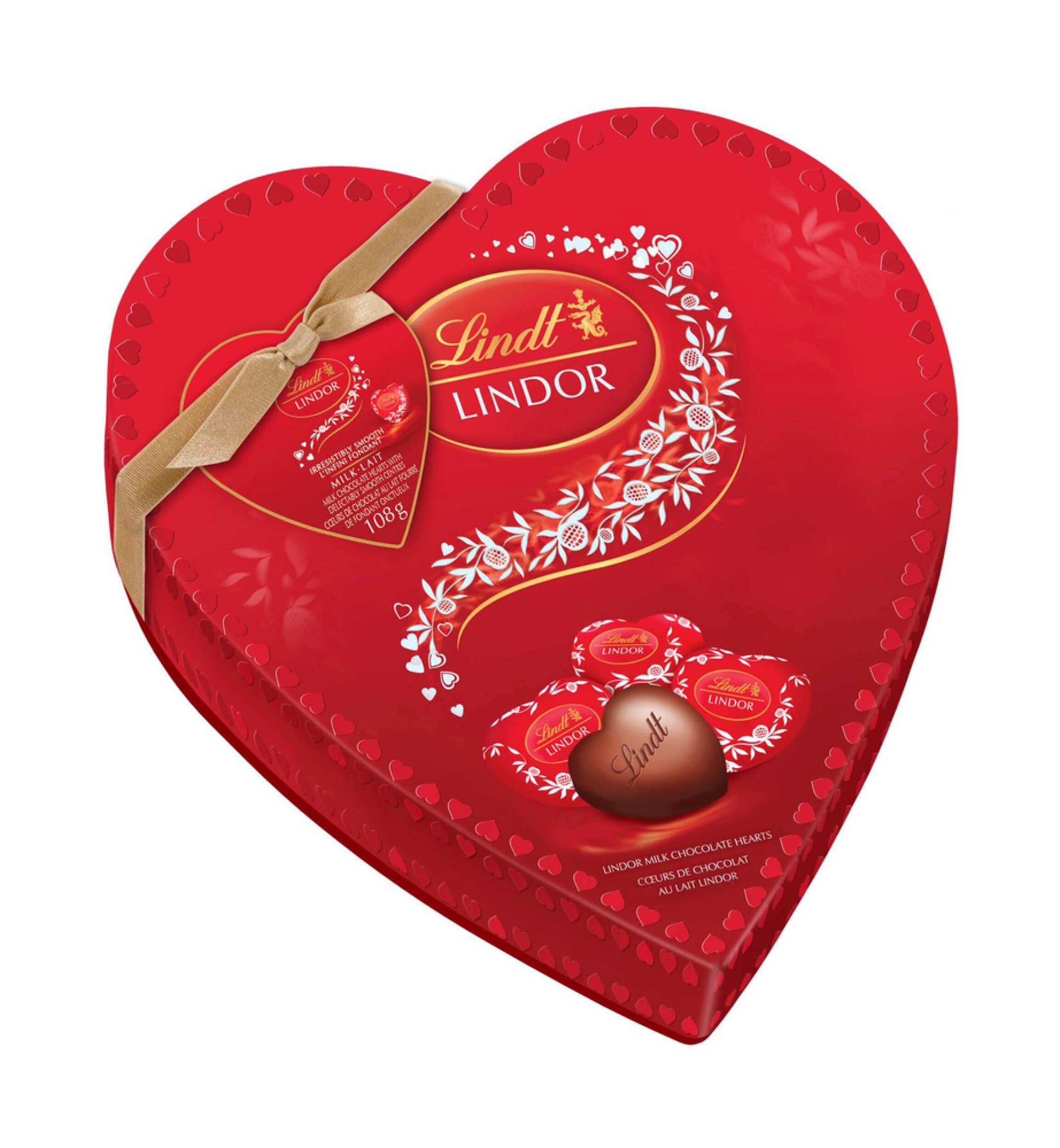 Lindor Amour Heart Milk Chocolate Heart Box