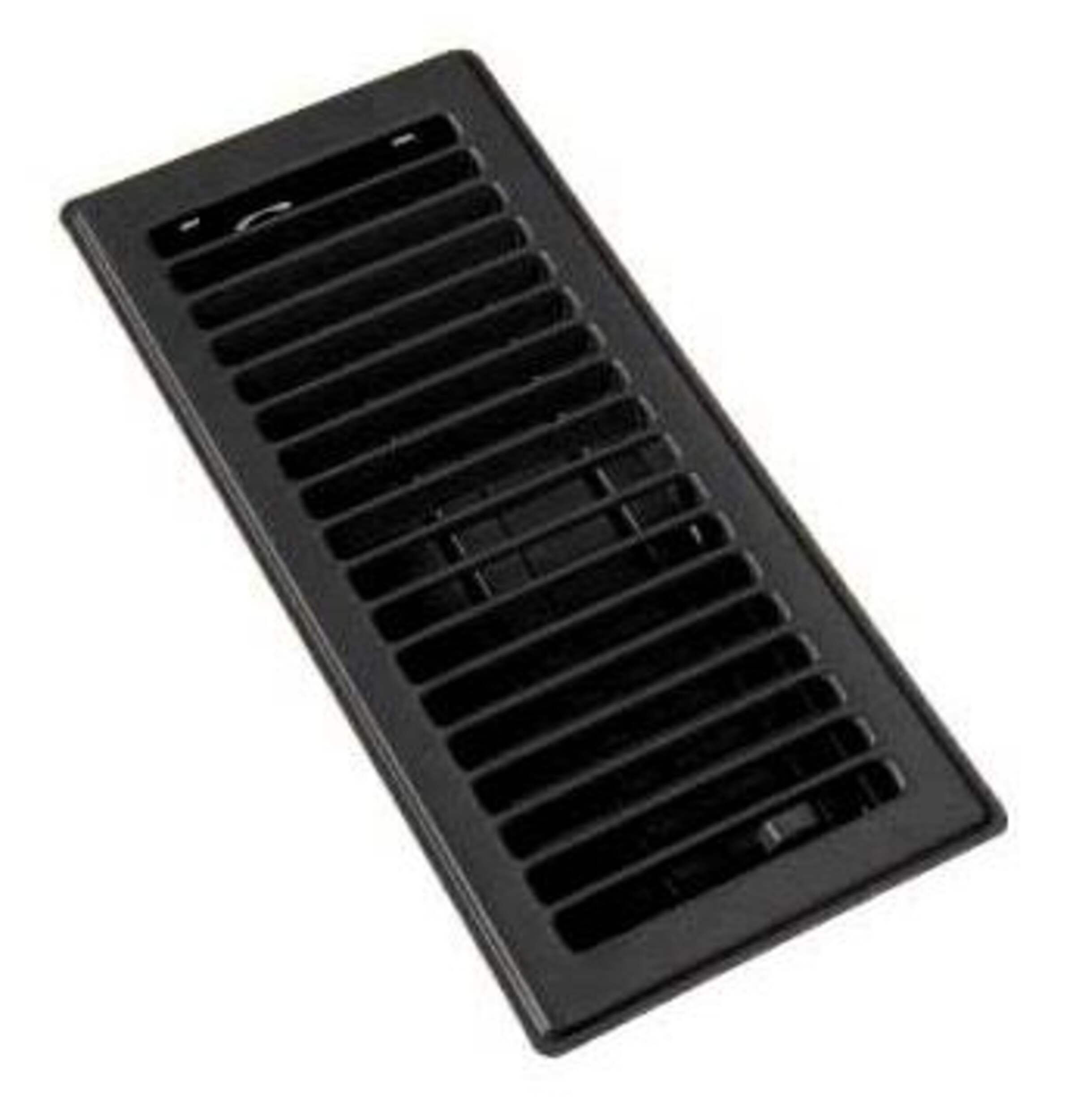 Imperial Louvered Steel Floor Register, Adjustable, Black, 4 x 10-in