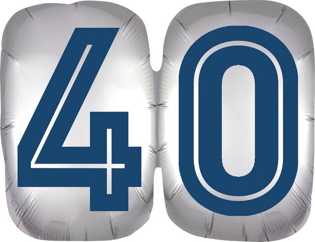 Vintage 40th Birthday Balloon, 25-in