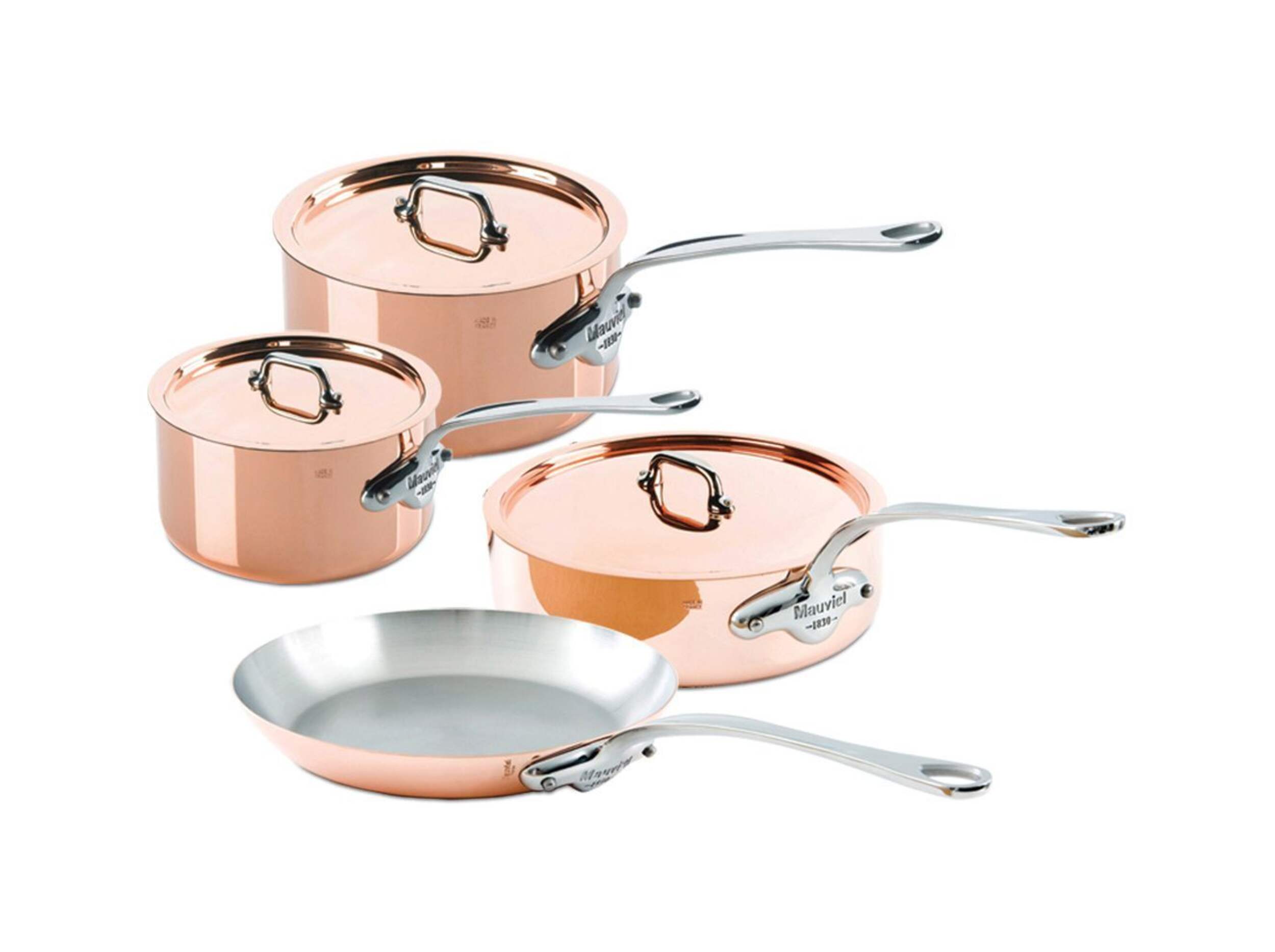 MauvielÃÂ M'Heritage M'150 Copper Cookware Set, 7-pc