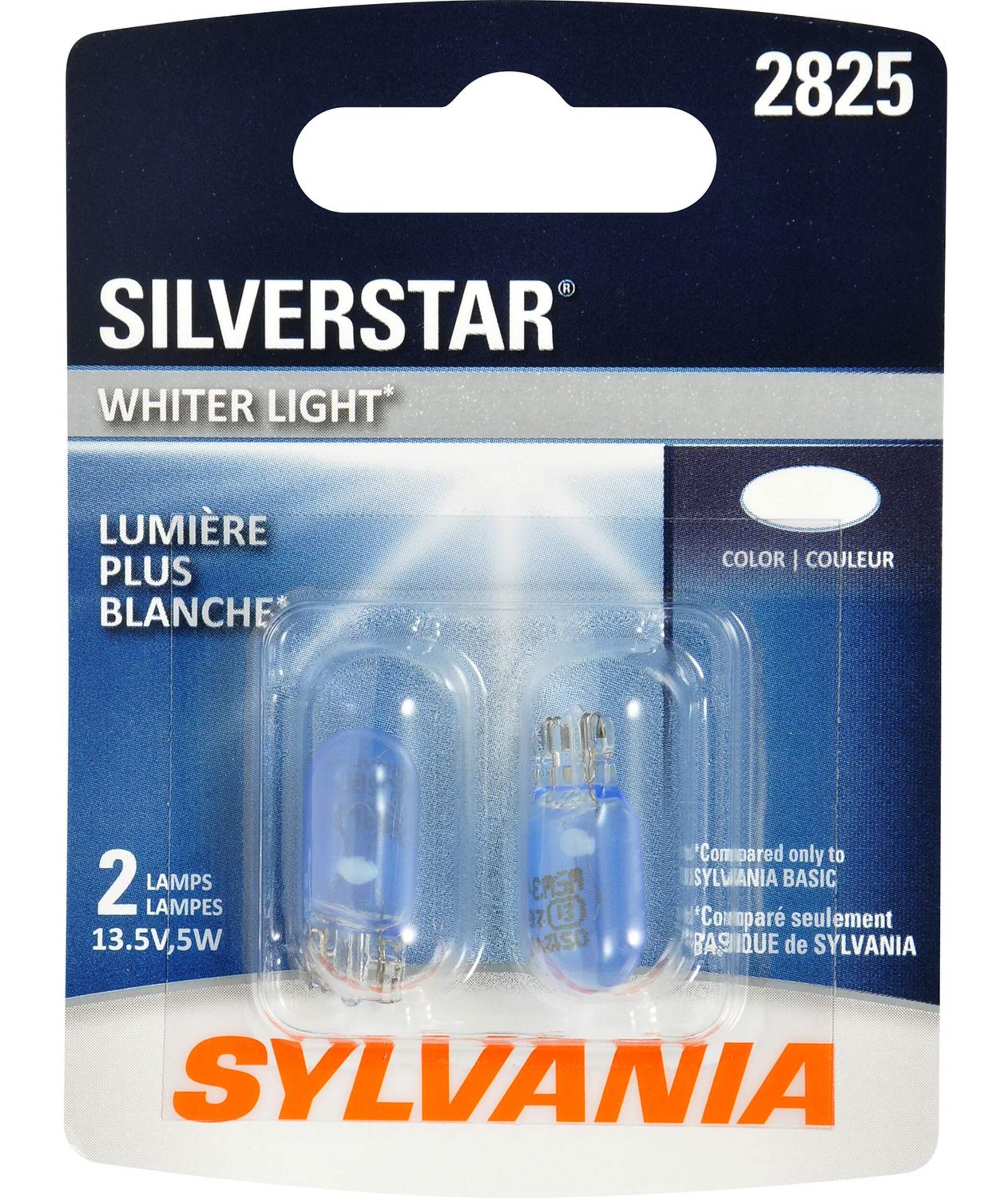 2825 Sylvania SilverStarÃÂ® Mini Bulb, Whiter Light, 2-pk