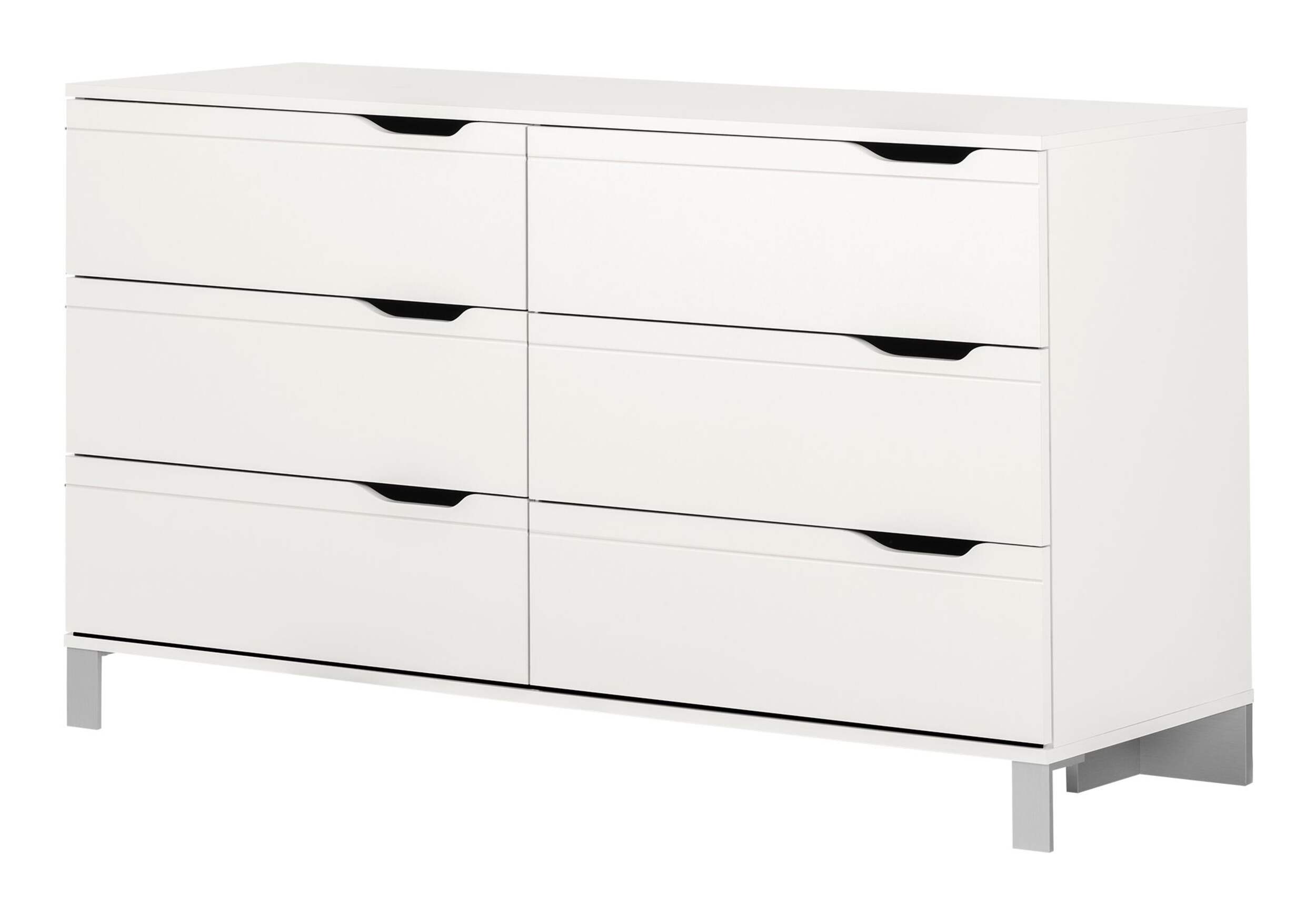 South Shore Kanagane 6-Drawer Double Dresser/Chest, Pure White