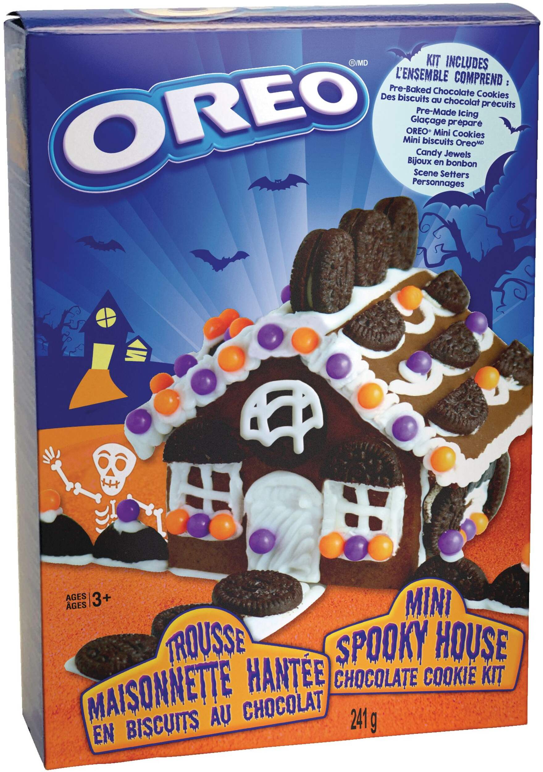 Oreo Mini Spooky Haunted House Cookie Kit, Chocolate, Brown, 241-g, Cookie for Halloween