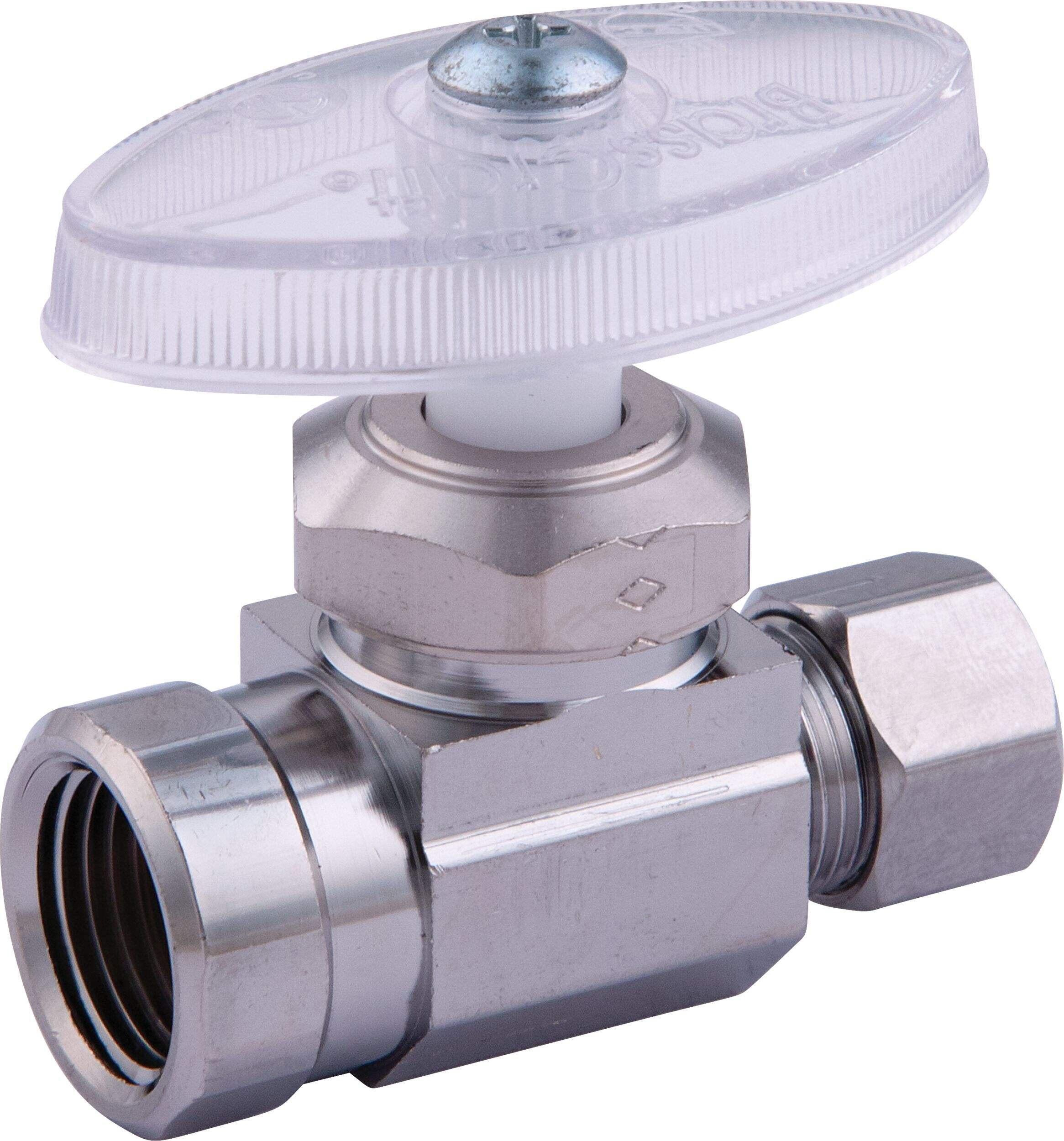 BrassCraft Chrome Plated Straight Valve, 3/8-in F.I.P