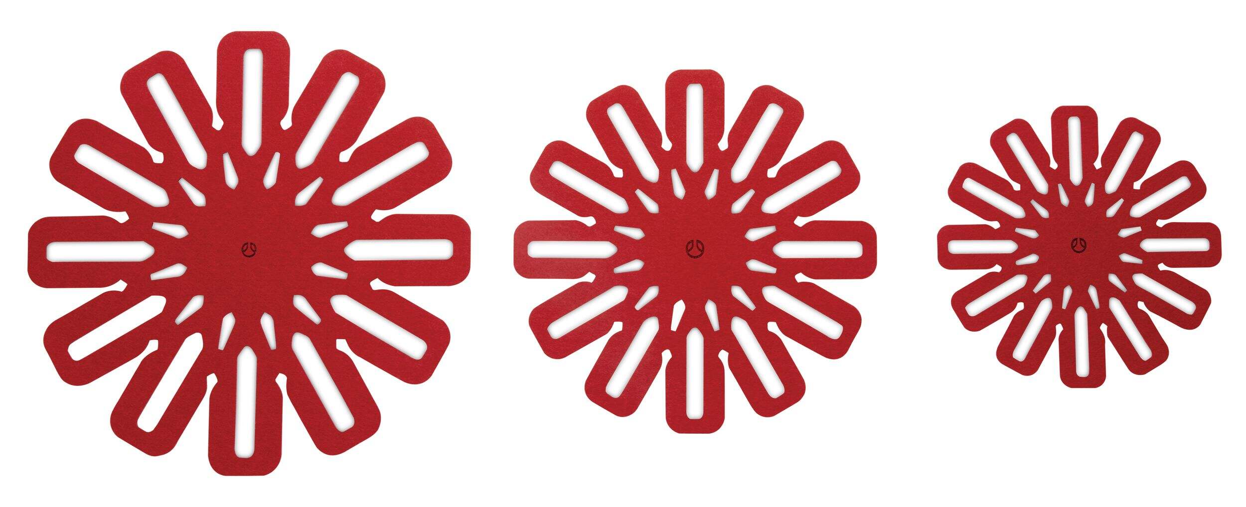 PADERNO Classic Cookware Protectors for Pots and Pans, Red, 5-pc