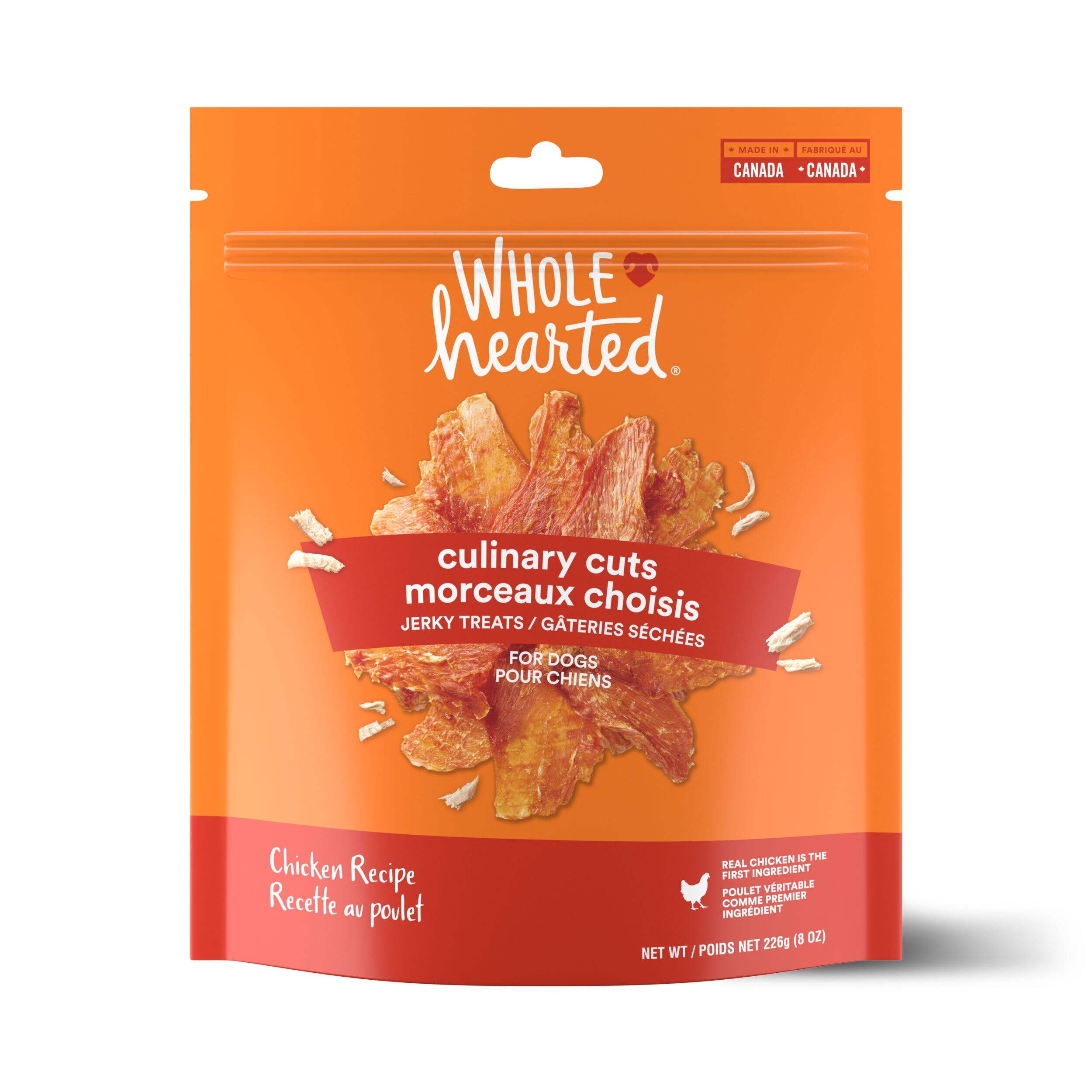 WholeHearted Culinary Cuts Chicken Jerky Dog Treats, Assorted Sizes