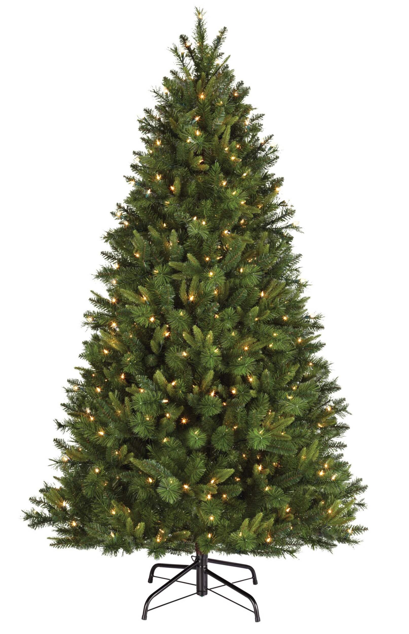 NOMA Pre-Lit Brentwood Pine Christmas Tree, 6.5-ft
