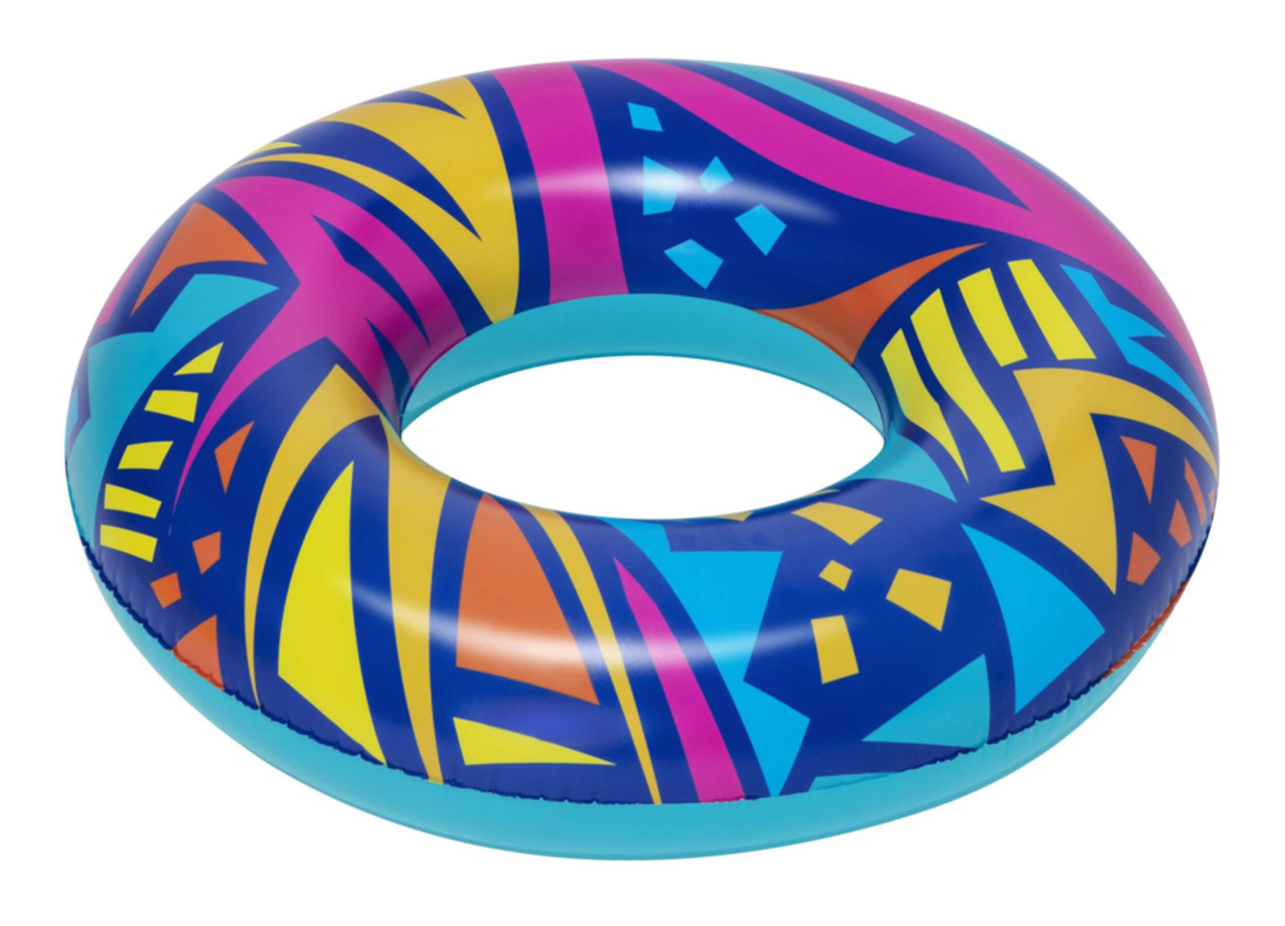 H2OGO!Ã¢Â?Inflatable Round Geometric Pool Swim Float/Tube, 14-in, Assorted Colours