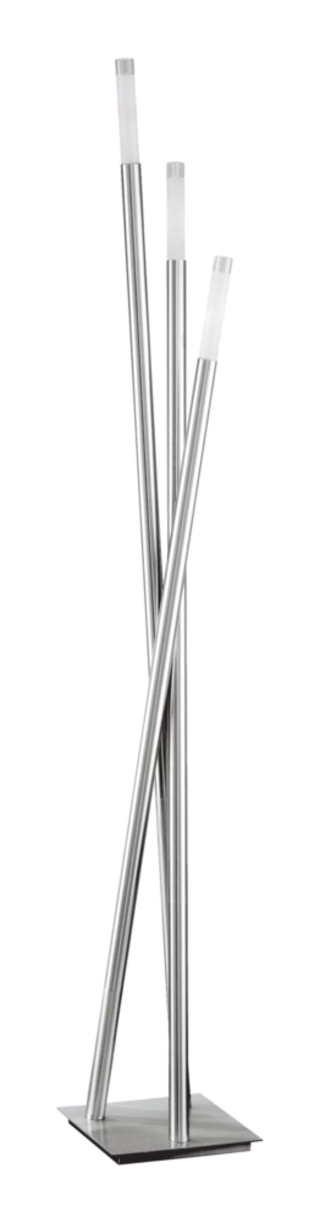 LumiSource Icicle Contemporary Floor Lamp, Brushed Nickel