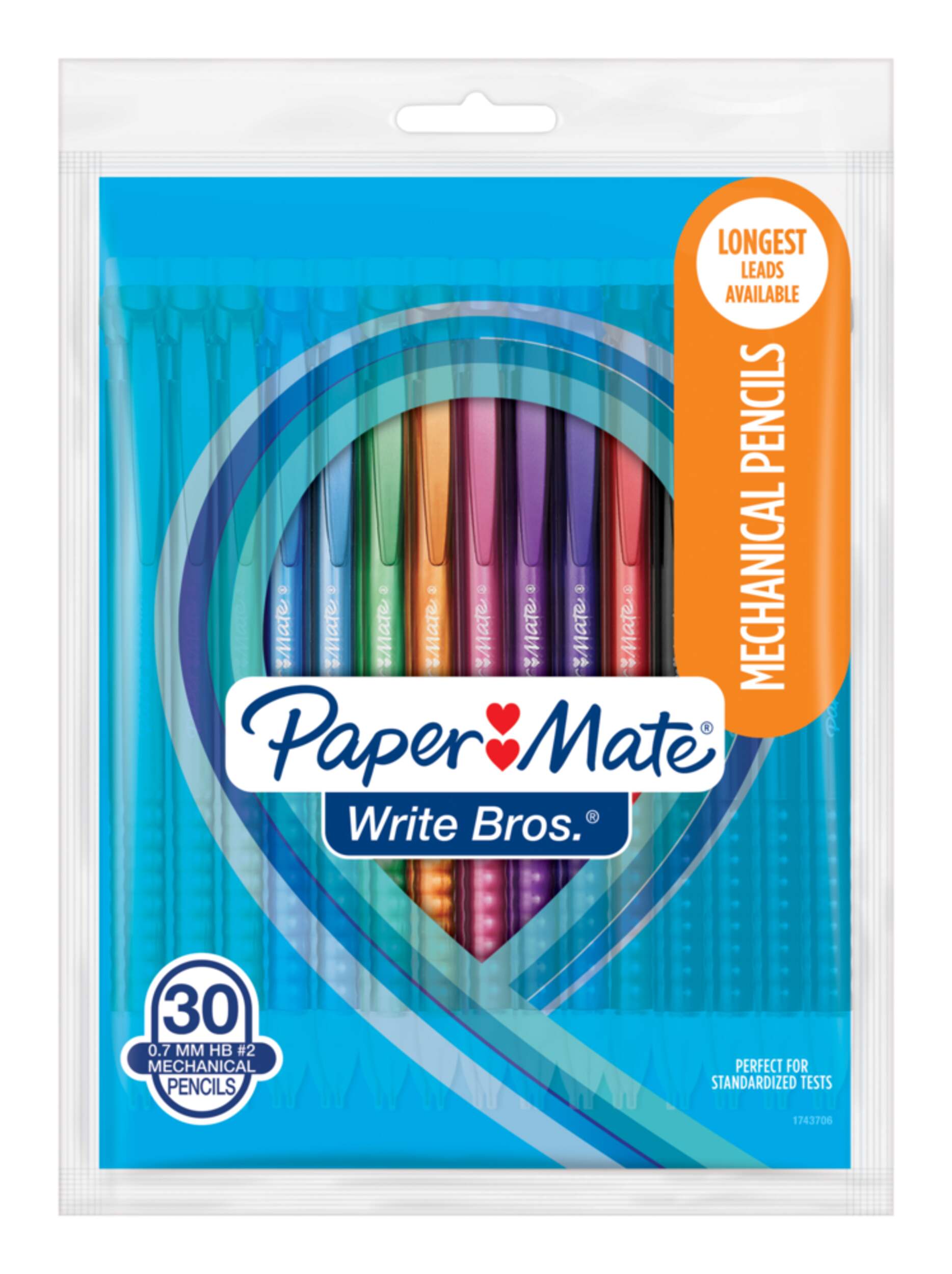 Paper MateÃÂ® Write Bros.ÃÂ® Mechanical Pencils, 0.7mm #2 HB, 30-ct