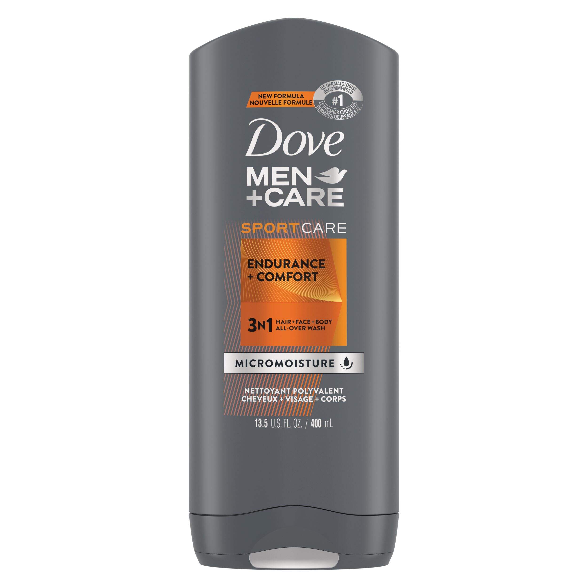 Dove Men+Care 3-in-1 Endurance + Comfort Sport Care Body/Hair/Face Wash, 400-mL