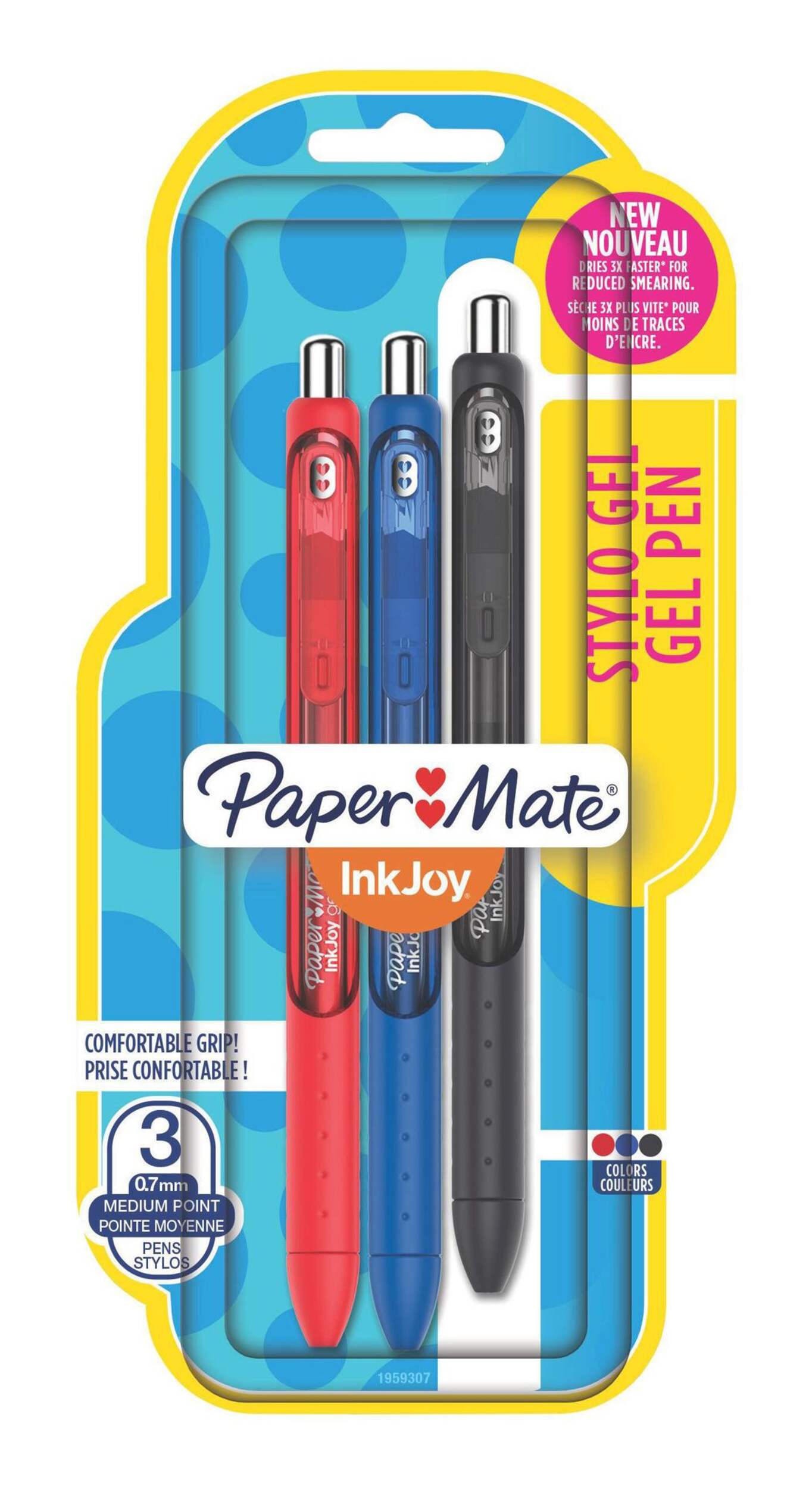 Papermate Ink Gel Marker, Business Colours, 3-pk