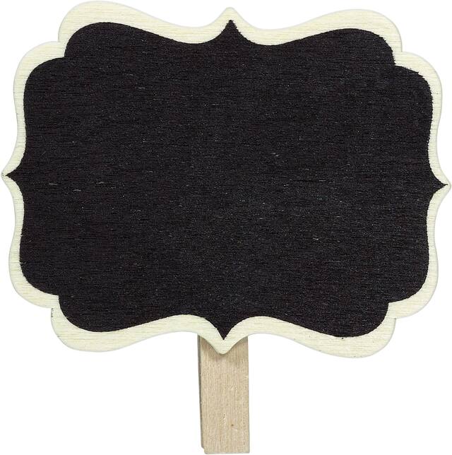 Chalkboard Label Clips, Black, 8-pk, for Birthday Party
