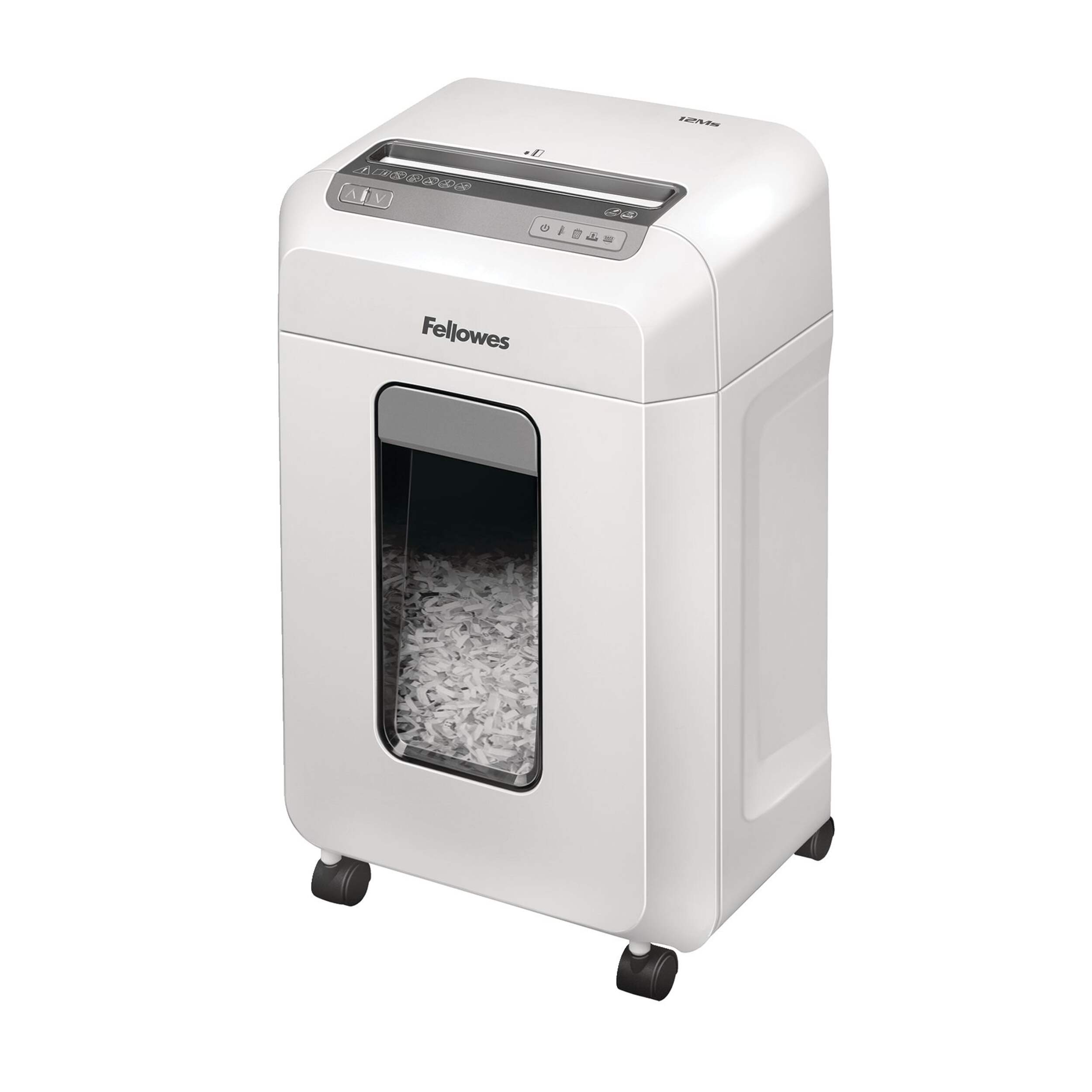 Fellowes Microshred 12Ms Micro-Cut 12-Sheet Paper Shredder, White