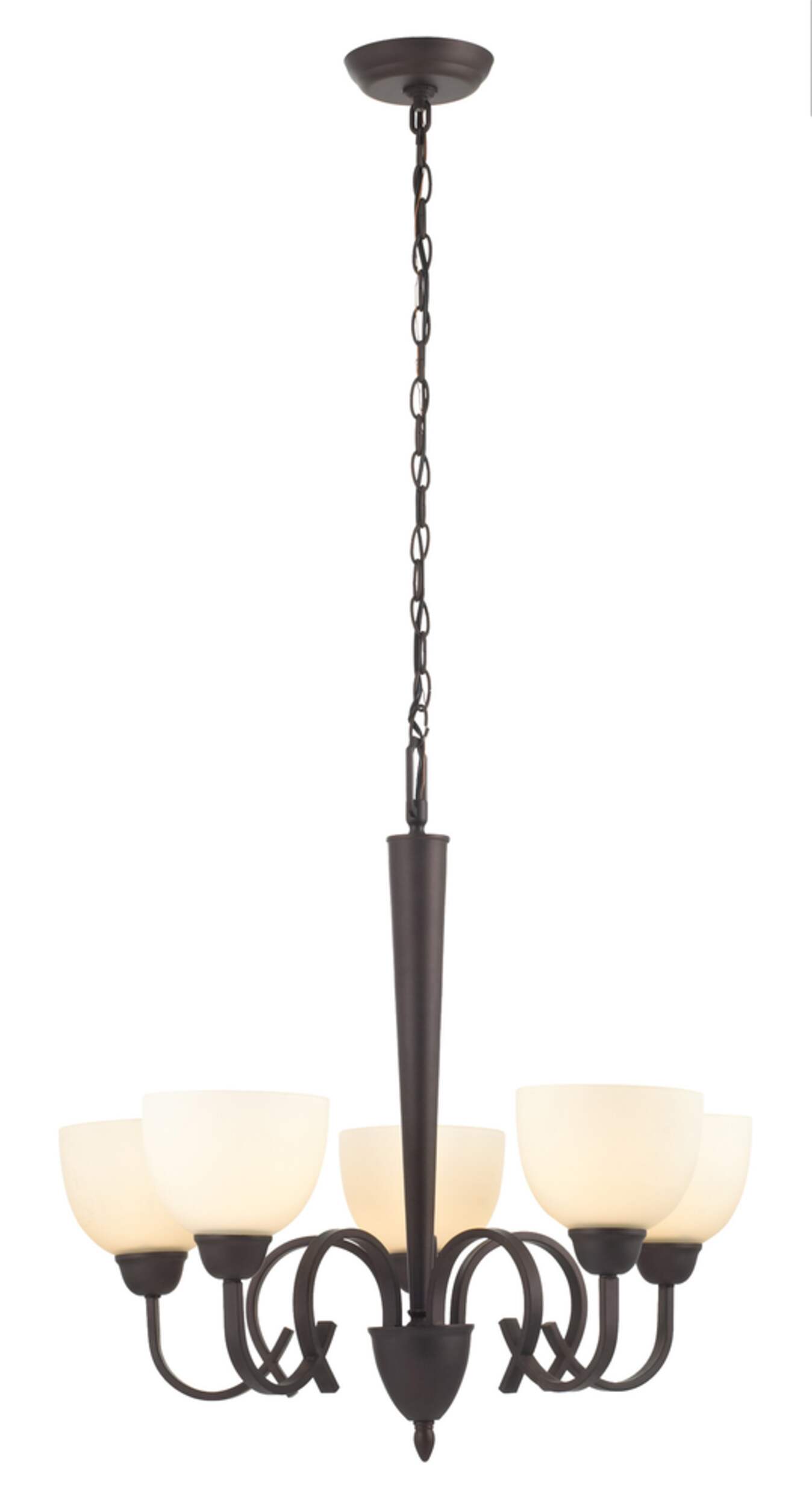 For Living Nolan Opal Glass Chandelier, 5-light