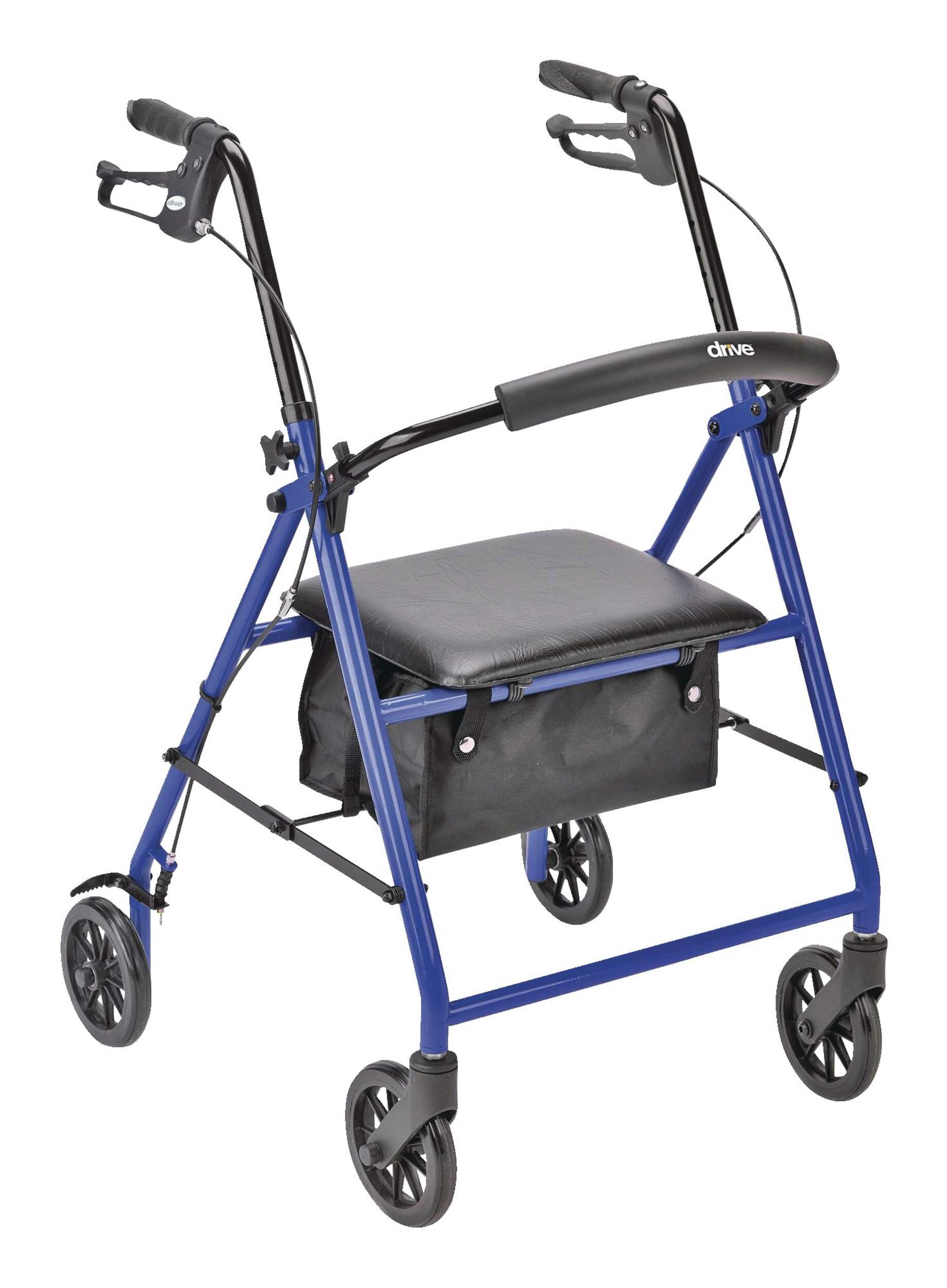 Drive Aluminum Rollator with Casters, 6-in