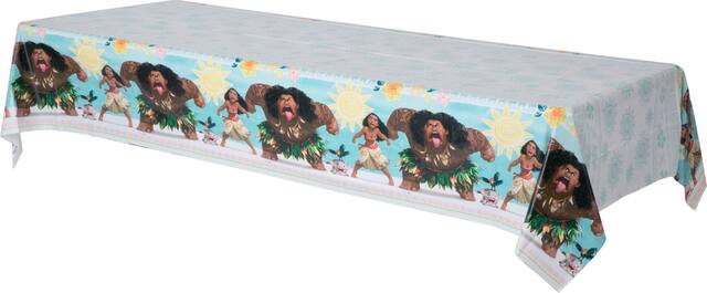 Disney Moana Rectangle Plastic Reusable Table Cover, Blue, 54x96-in, for Birthday Party