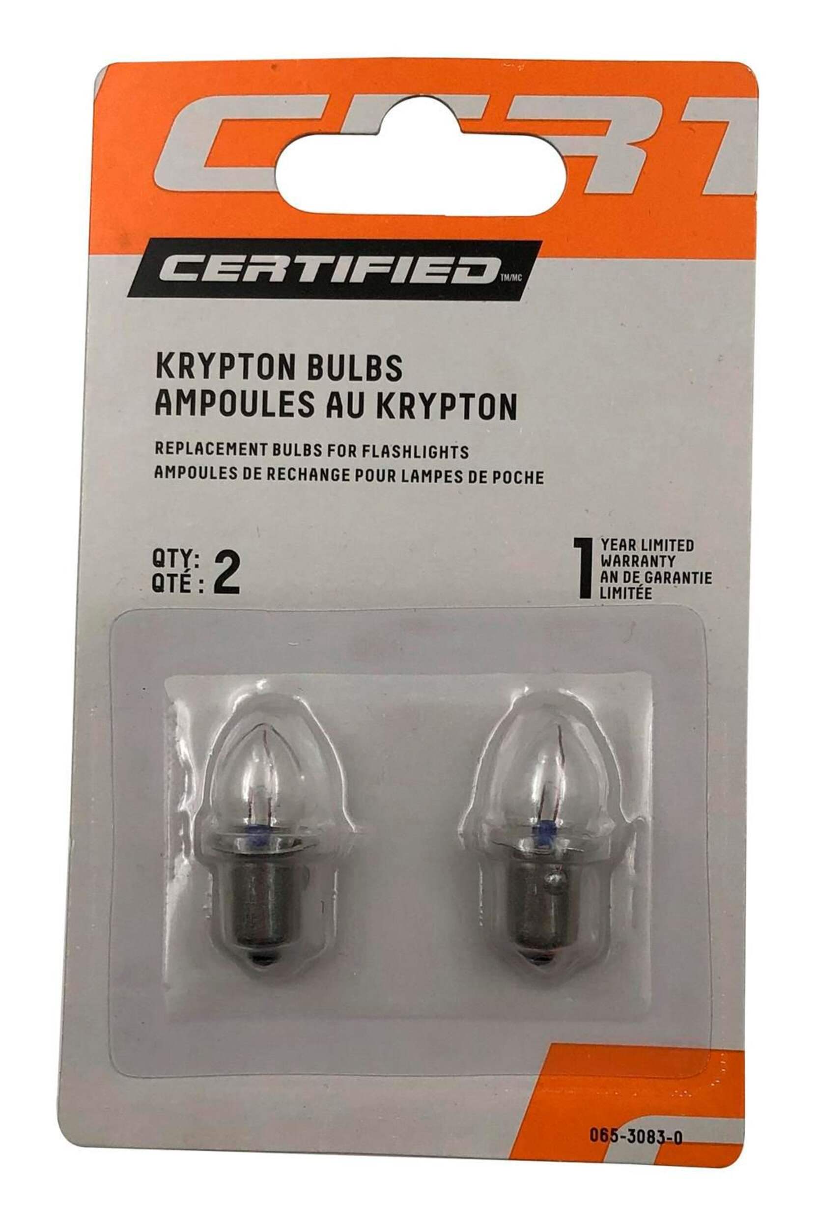 Certified Flashlight Bulb, 2-pk