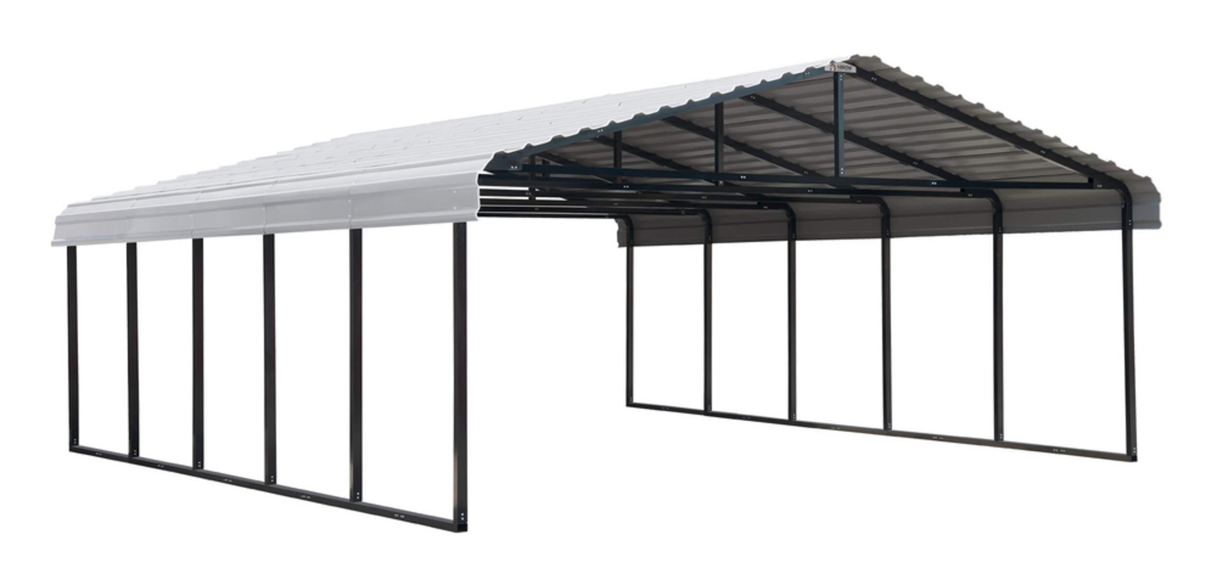 Arrow Steel Carport Canopy 24-ft