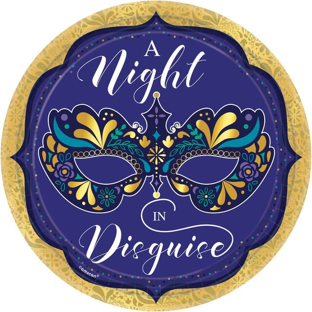 A Night in Disguise Masquerade Dinner Plates, 8-pk