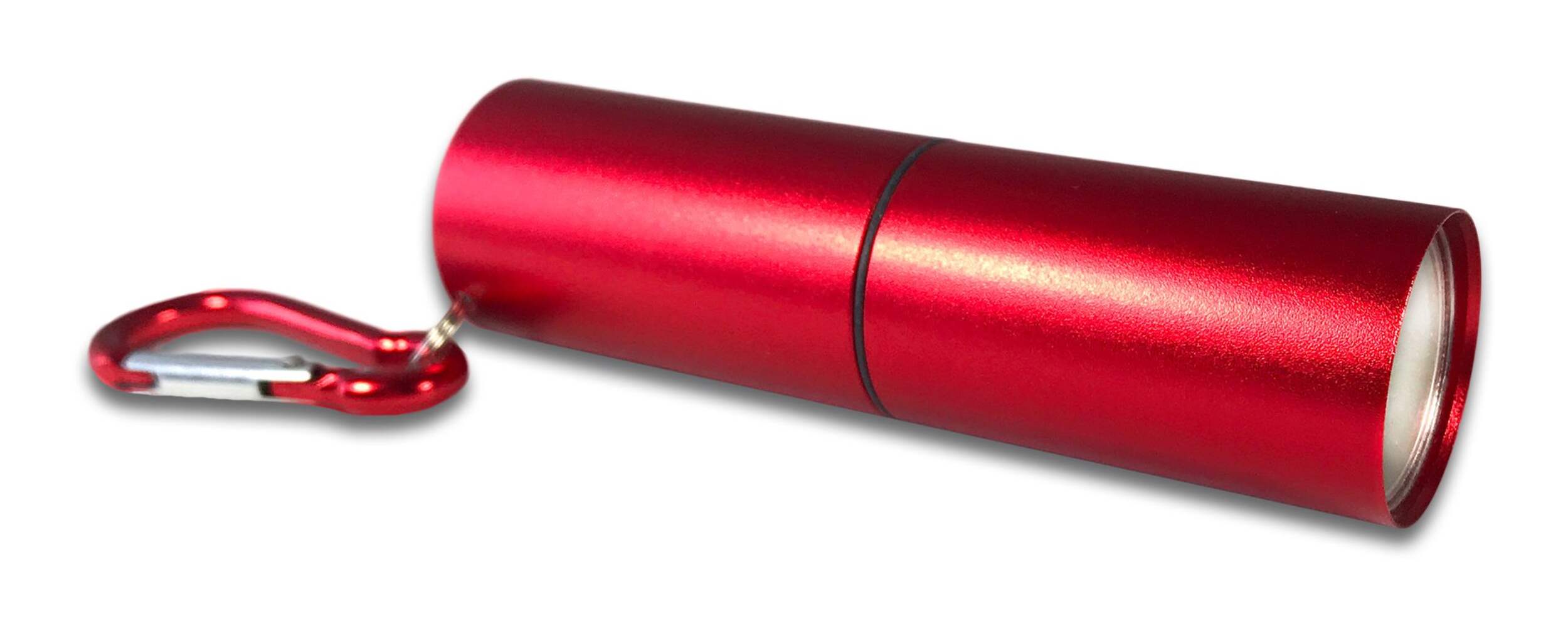 80 Lumens COB LED Compact Aluminum Handheld Flashlight with Clip, Batteries Included, Red