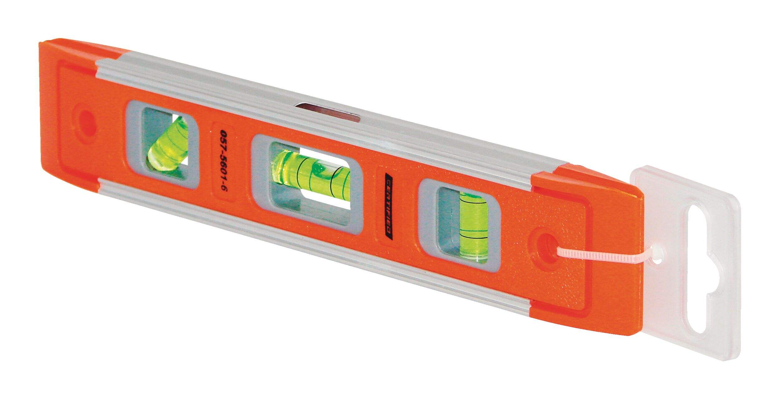 Certified Aluminum Torpedo Spirit Level, 9-in, Orange