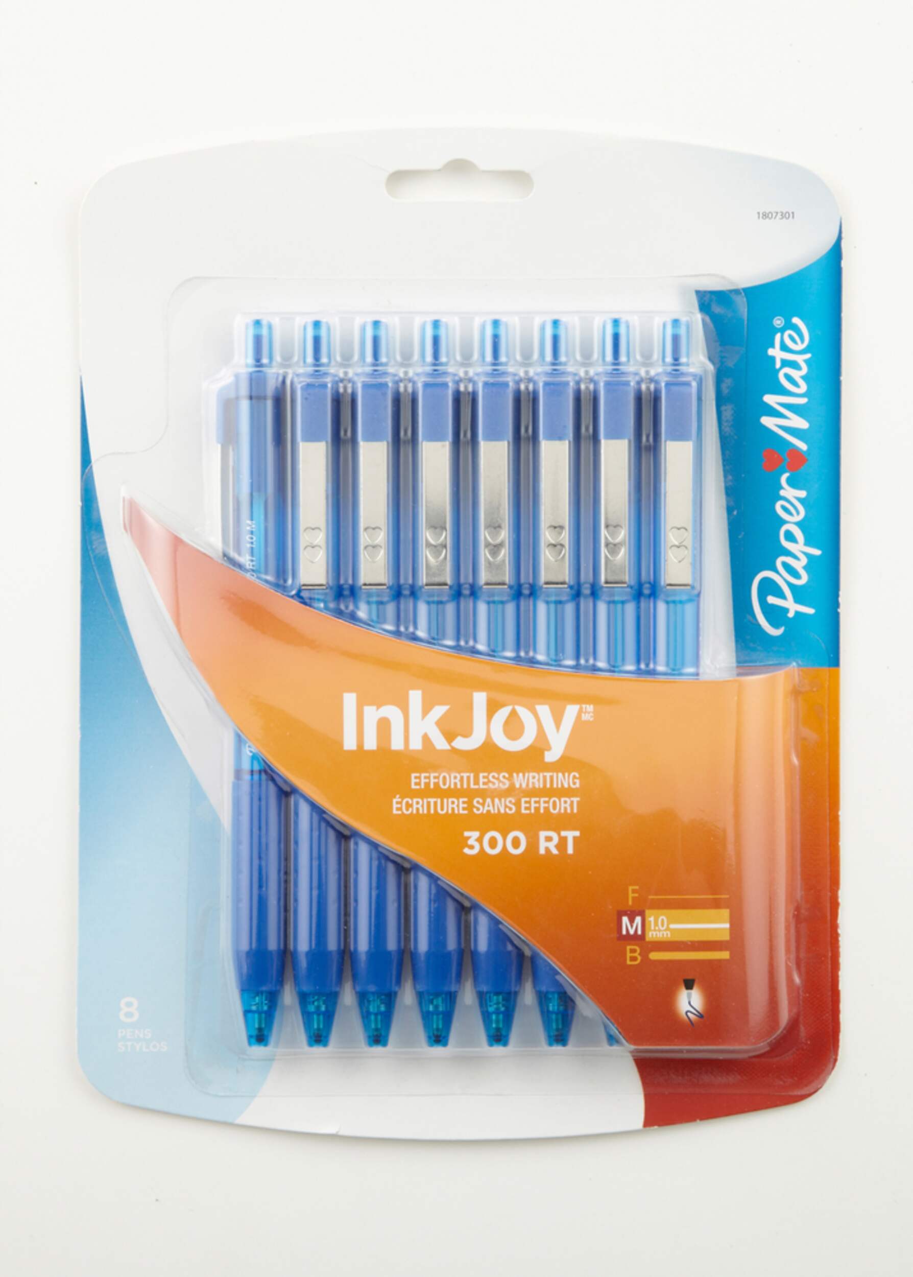 Paper Mate InkJoy 300 RT Medium Ballpoint Pens, Blue, 8-pk