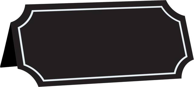 DIY Customizable Chalkboard Place Cards, Black, 4-in, 25-pk, for Birthday/Graduation/Wedding