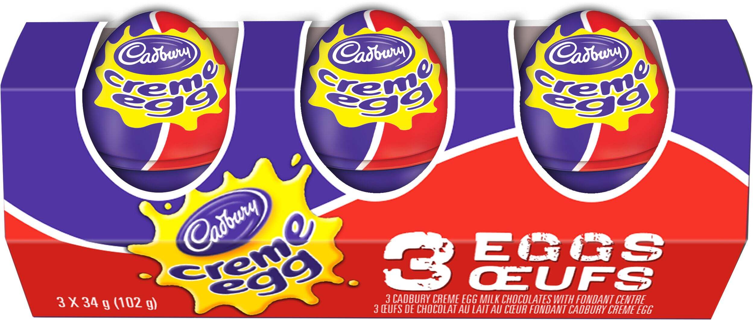 Cadbury Chocolate Creme Egg, 3-pk