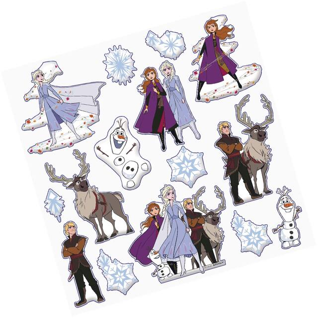 Disney Frozen Elsa & Anna Puffy Sticker Variety Pack, Multi-Coloured, 1 Sheet, 15-pk, for Arts & Crafts/Birthday Favour