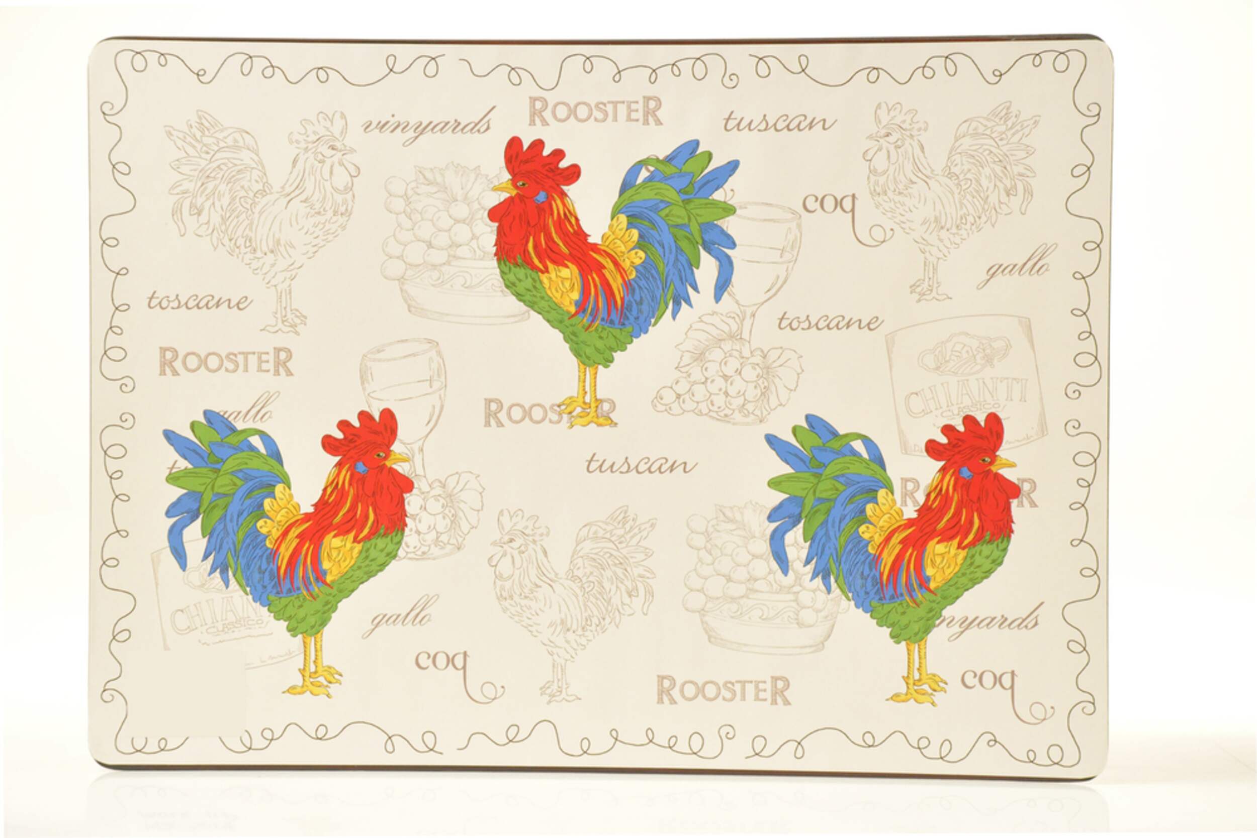 Cork Placemat, Rooster