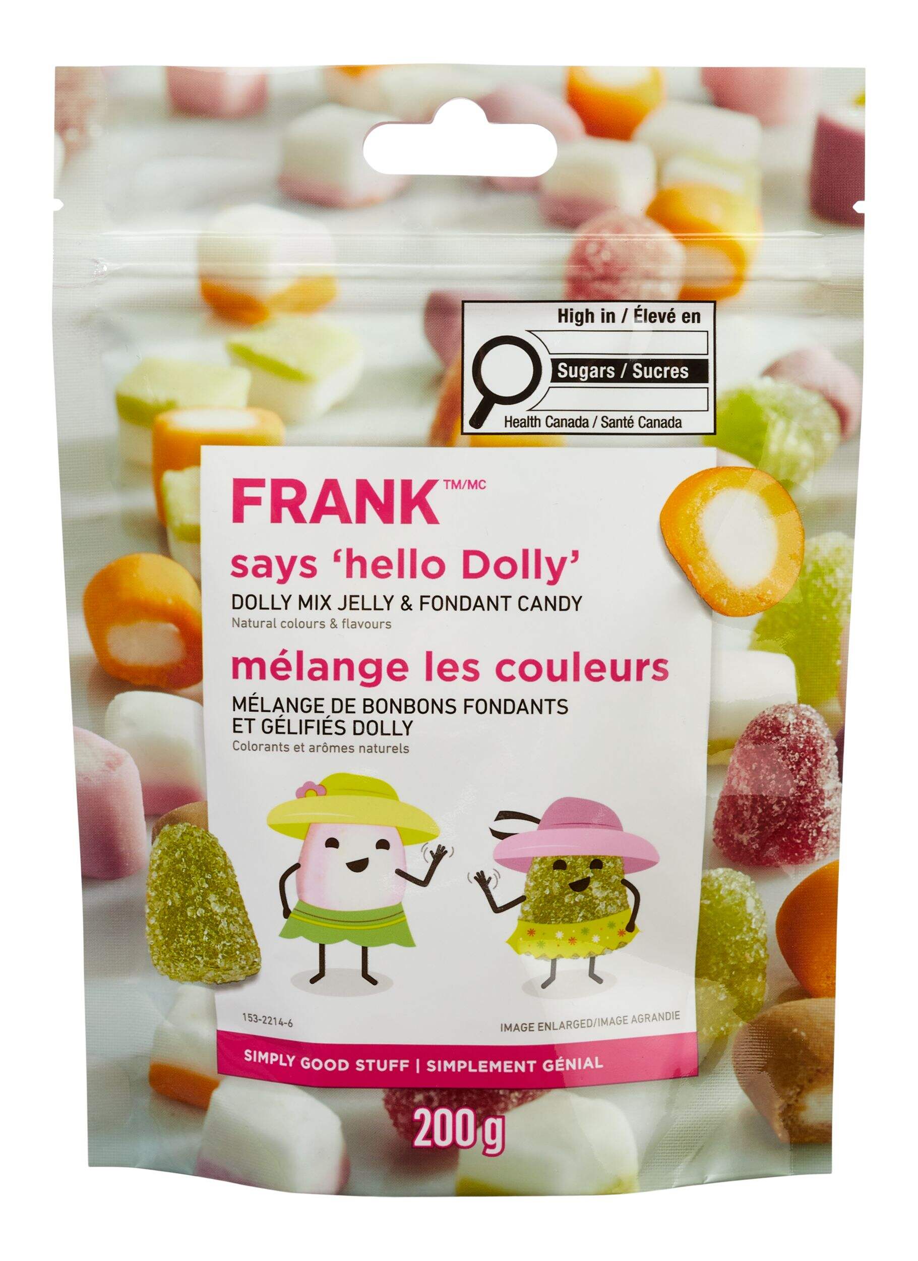 FRANK All Natural Dolly Mix Jelly & Fondant Candy, 200-g