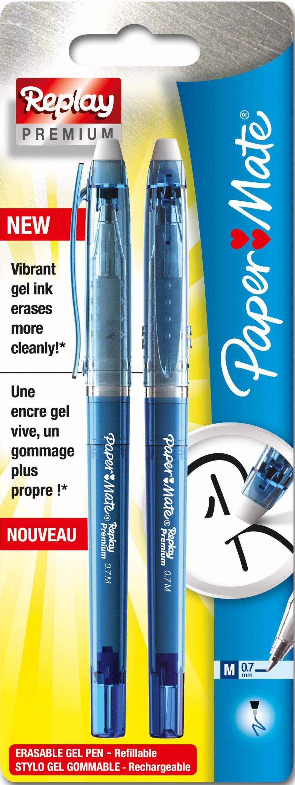 Papermate Replay, Blue, 2-pk