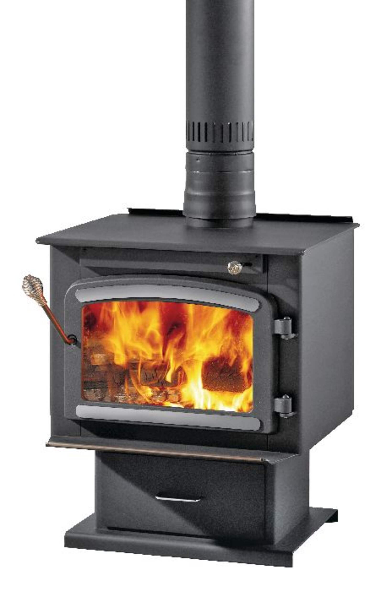 Drolet High Efficiency Classic Wood Stove w/Blower, EPA 2020 Certified, 25 1/4-in W x 28 7/8-in D x 30 1/8-in H