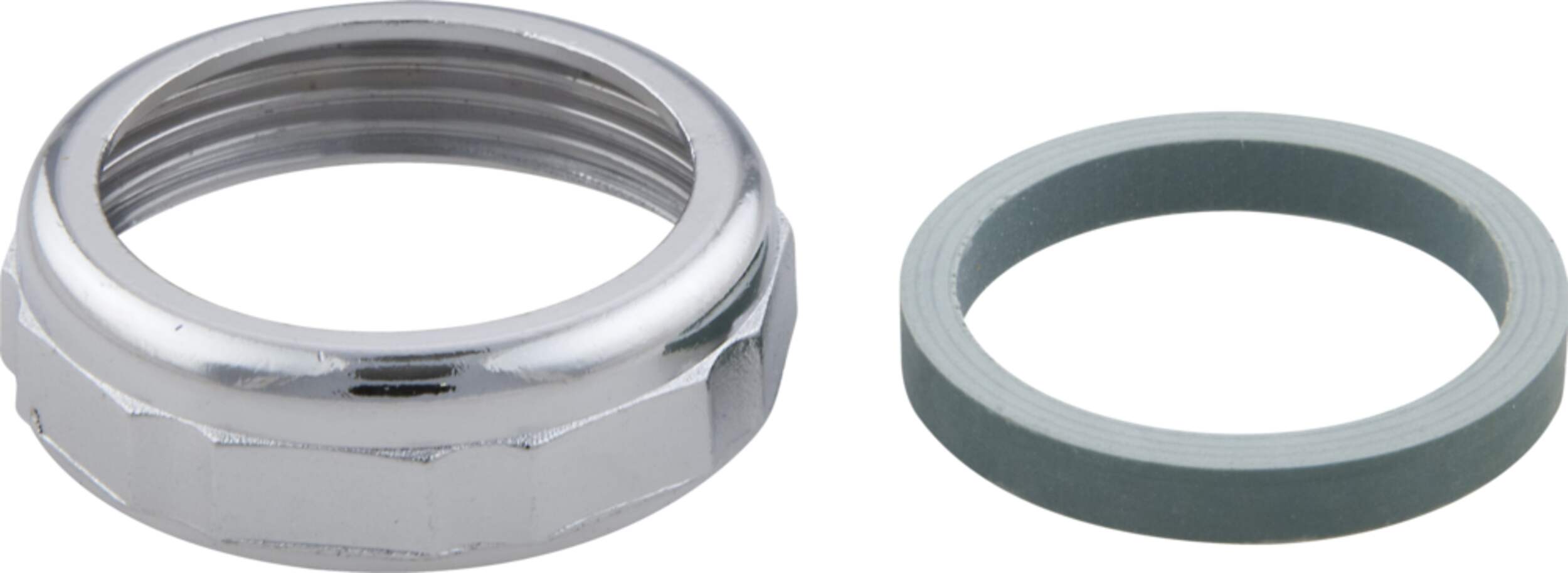 PlumbShop Chrome Plated Slip Joint Nut & Washer, 1/4-in OD