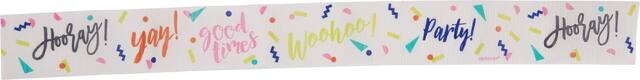 "Good Times" Hanging Crepe Paper Streamer Decoration, Multi-Coloured, 81-ft, for Birthday Party