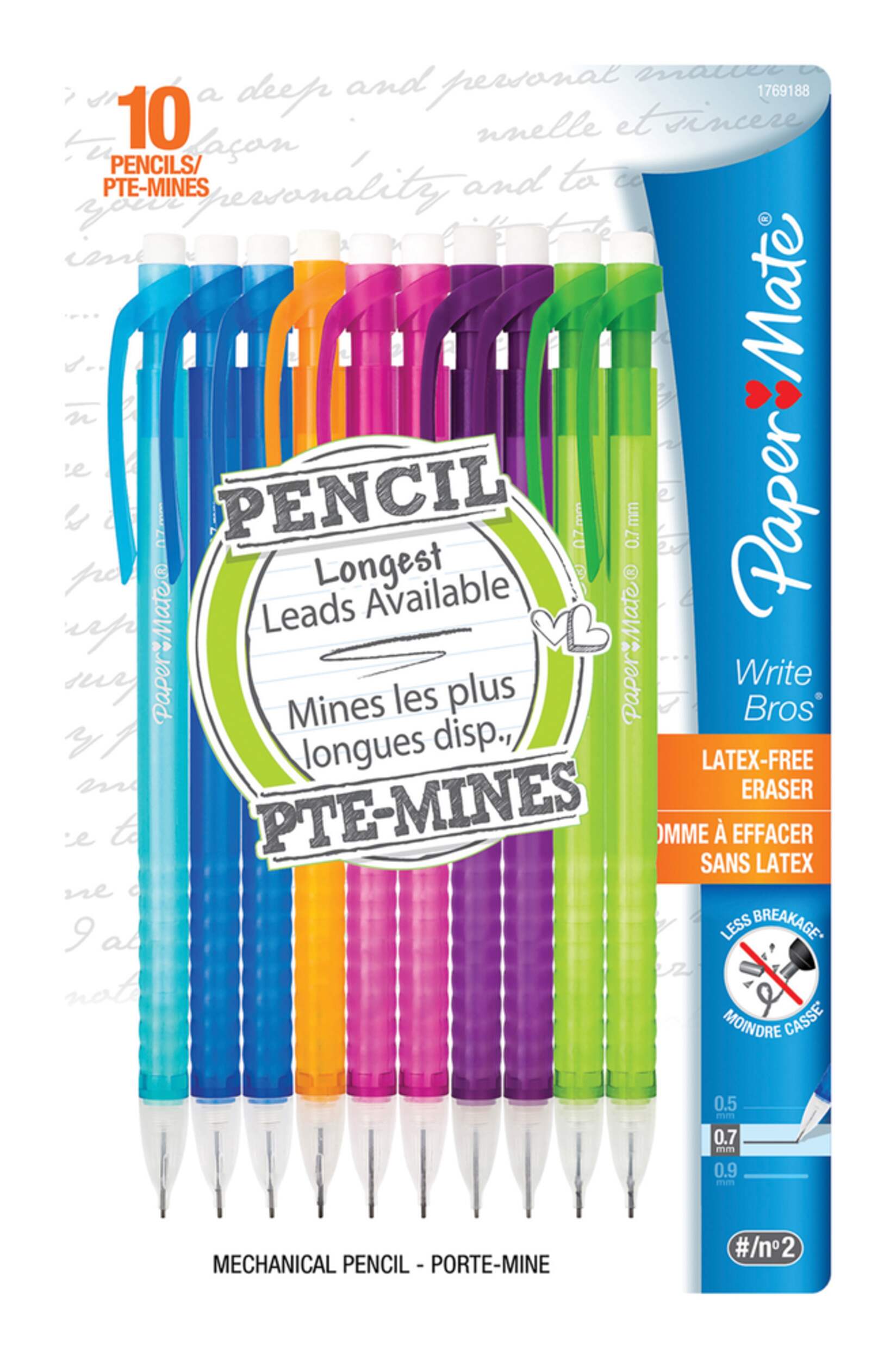 Paper Mate Fashion Mechanical Pencils, 0.7mm, 10-pk