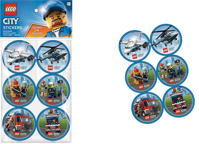 Lego City Stickers for Birthday Party Favours, 24-pk