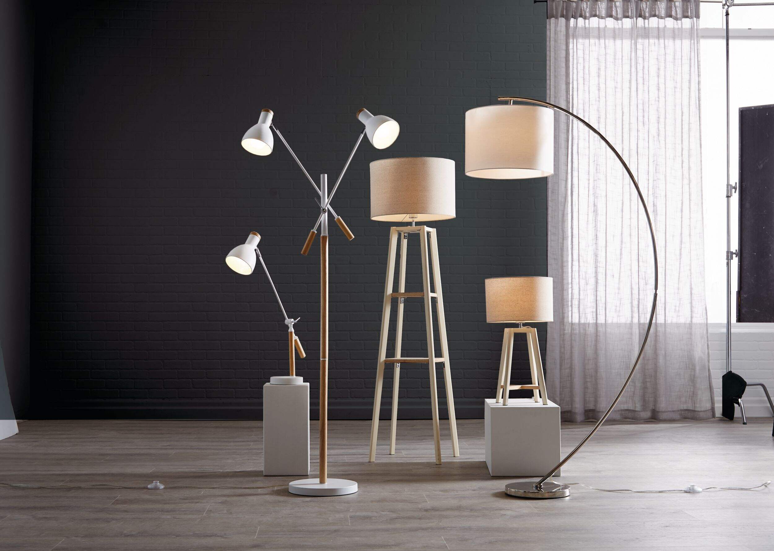 CANVAS Hudson Floor Lamp, Polished Nickel