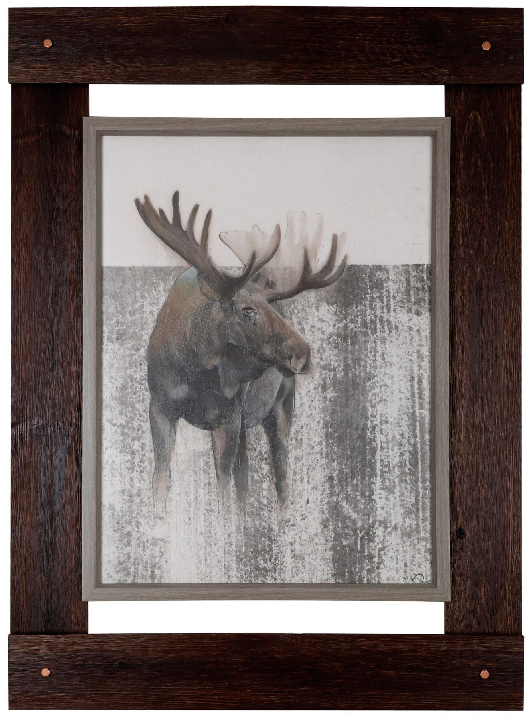 Images 2000 Inc Moose Framed Art, 33.25 x 45-in