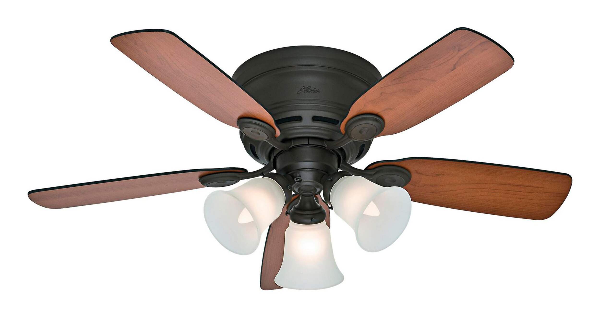 Hunter Low Profile Bronze Ceiling Fan, 5-Blade, 42-in