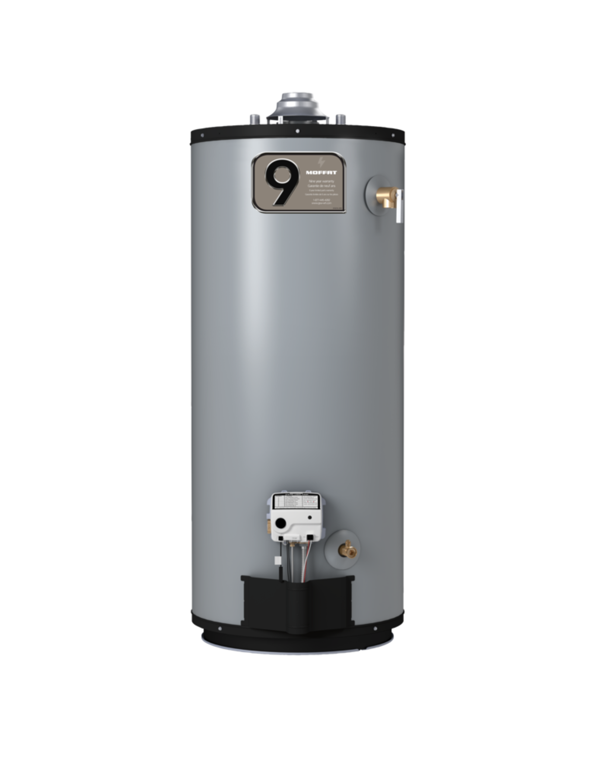 Moffat G940S40N-AV 40,000-BTU 151-L Conventional Gas Water Heater, Metallic